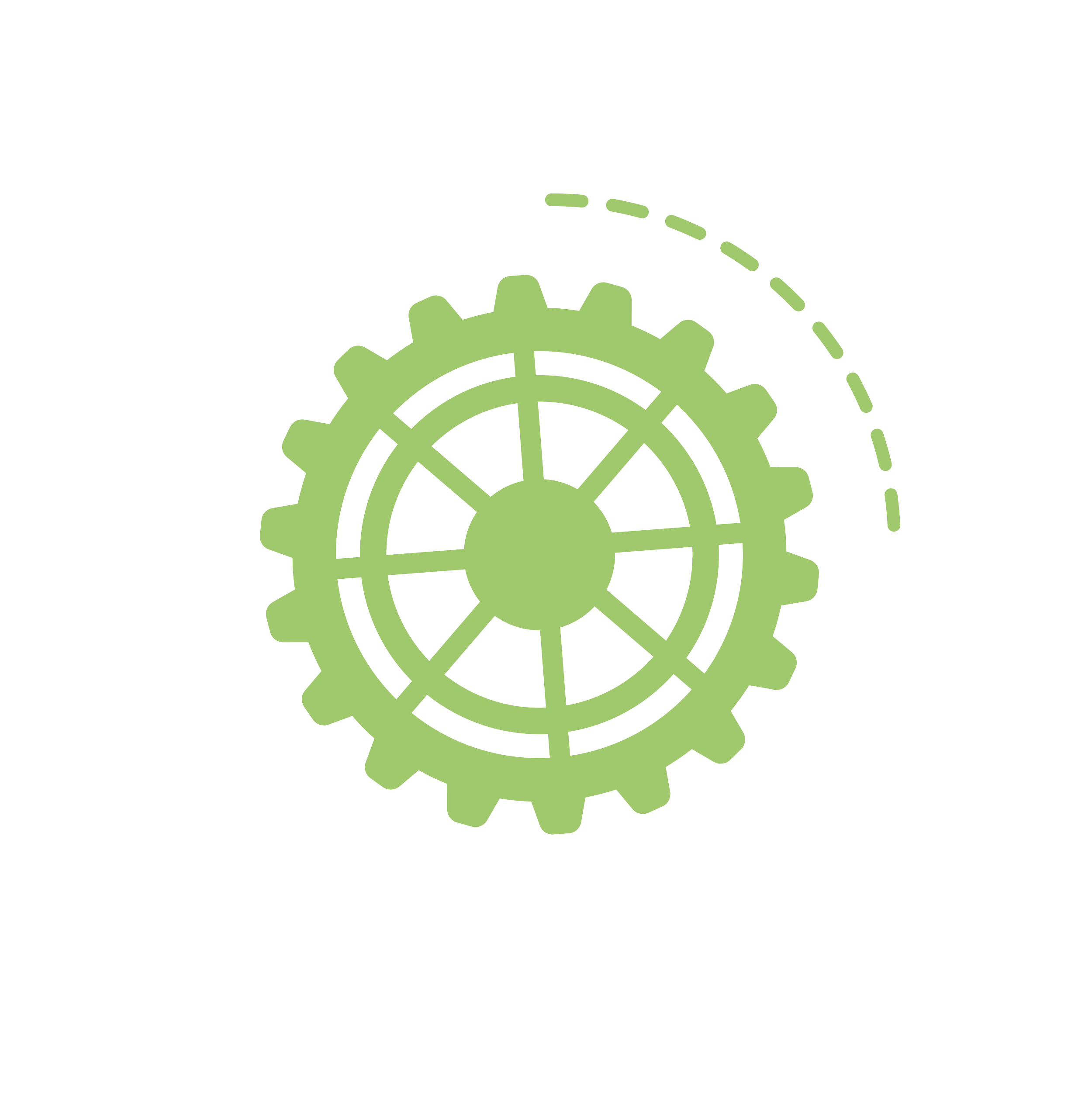 Illustration d'un rouage vert pomme