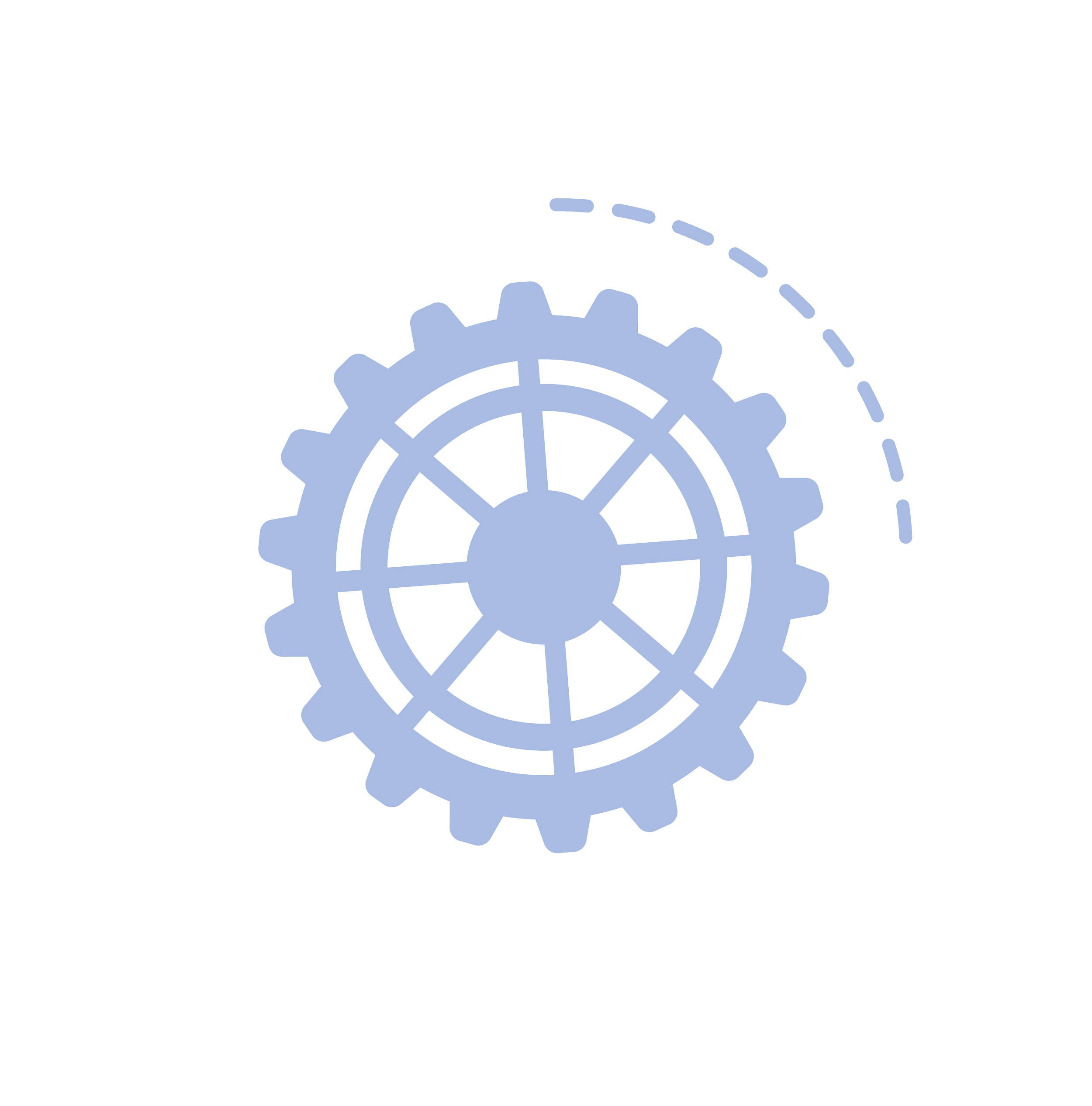 Illustration d'un rouage bleu