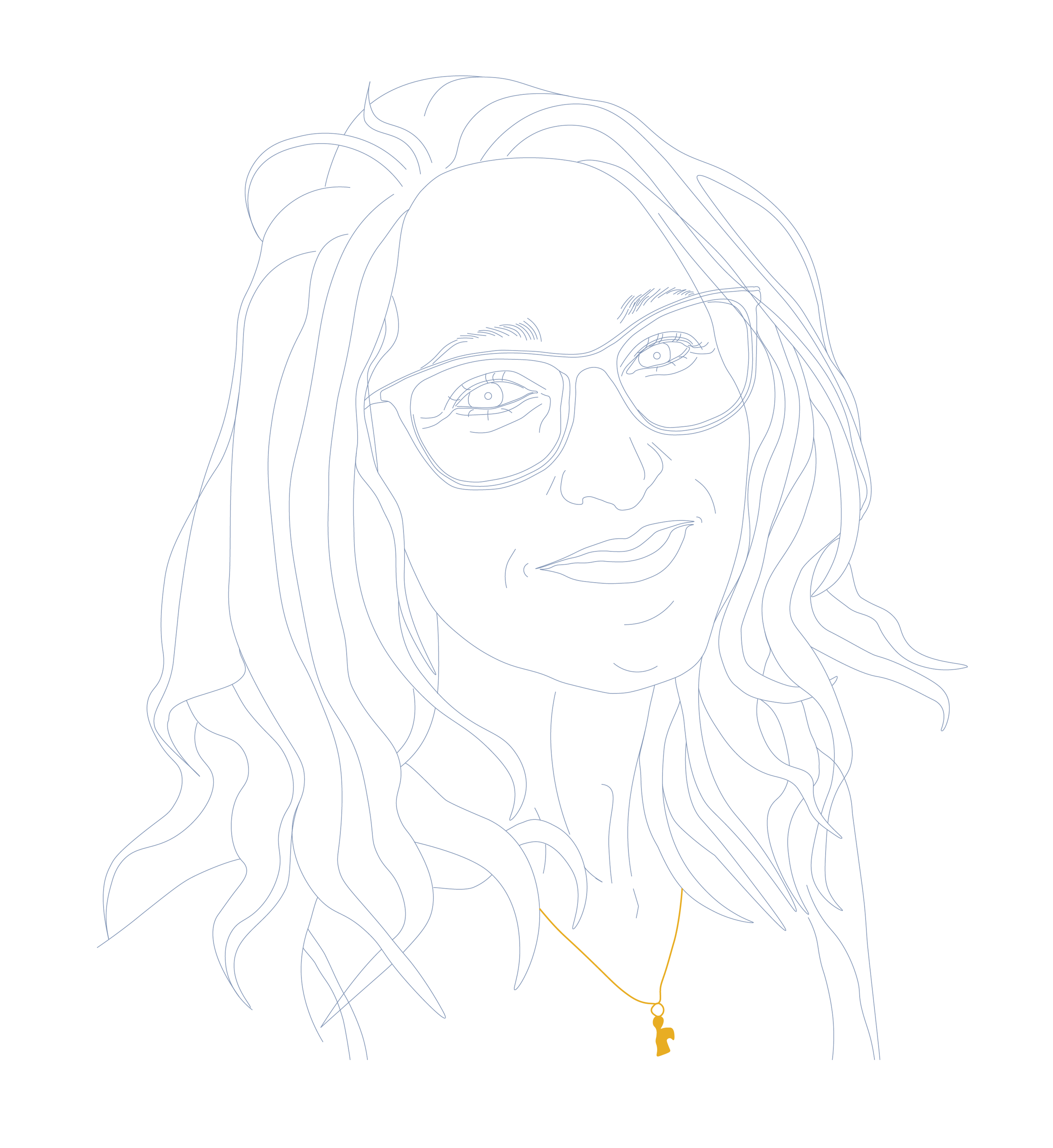 Portrait dessiné d'Alicia Frade