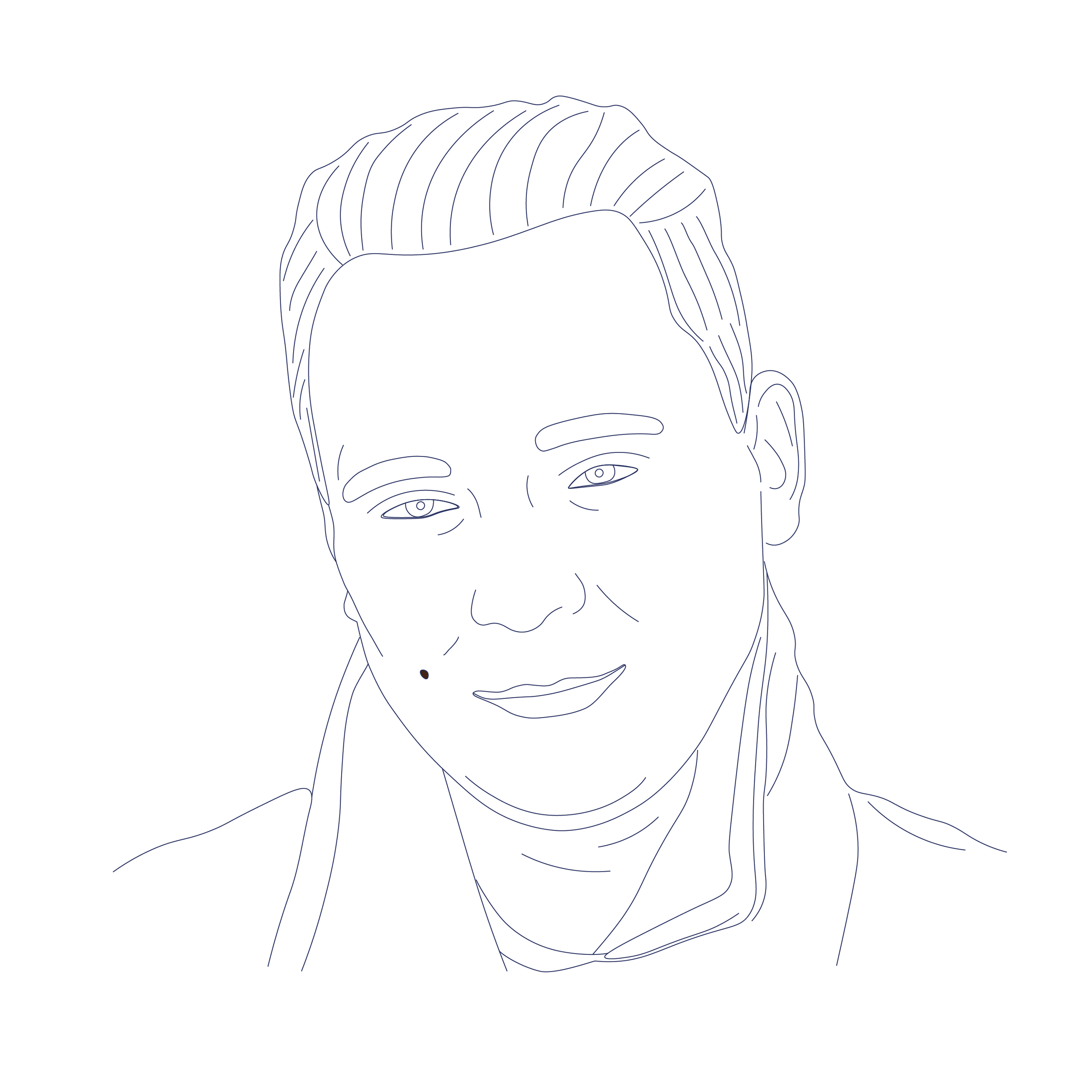 Portrait dessiné de Vincent Marquis