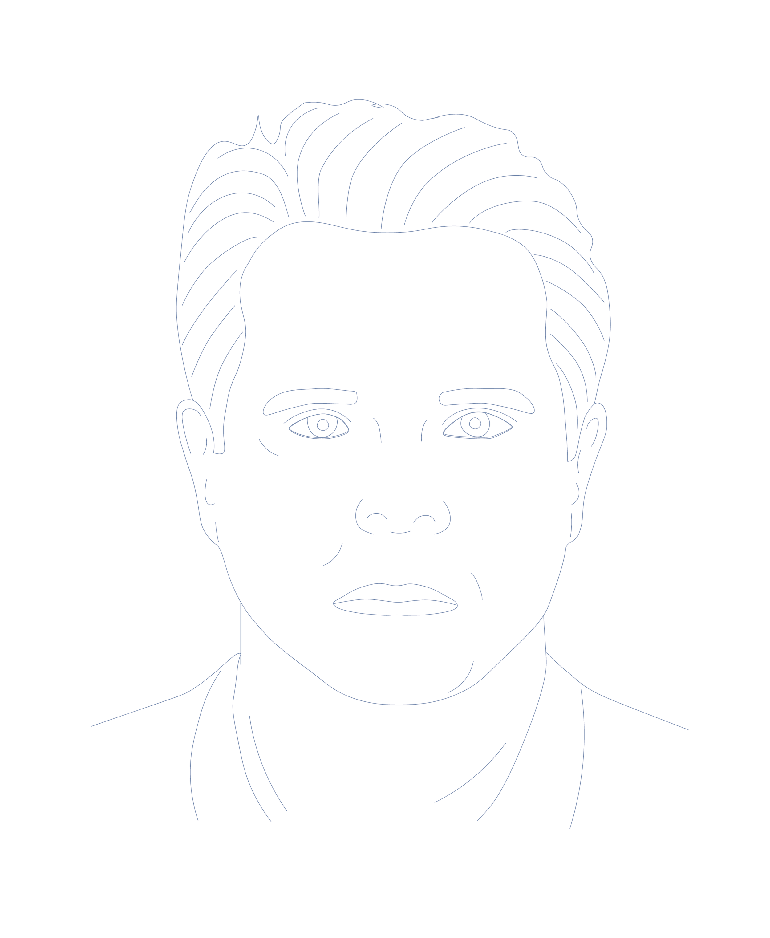 Portrait dessiné d'Arnaud Dumoulin