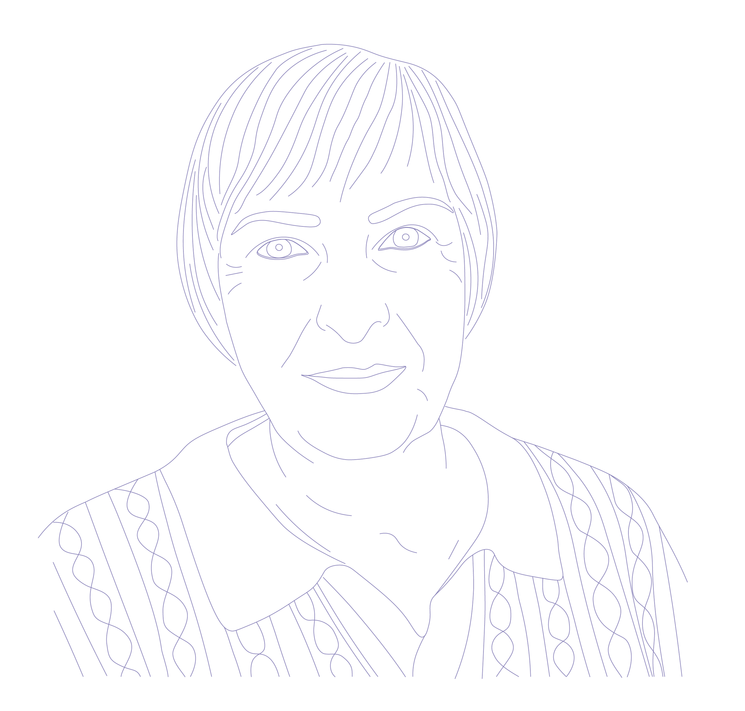 Portrait dessiné de Catherine Bonnin