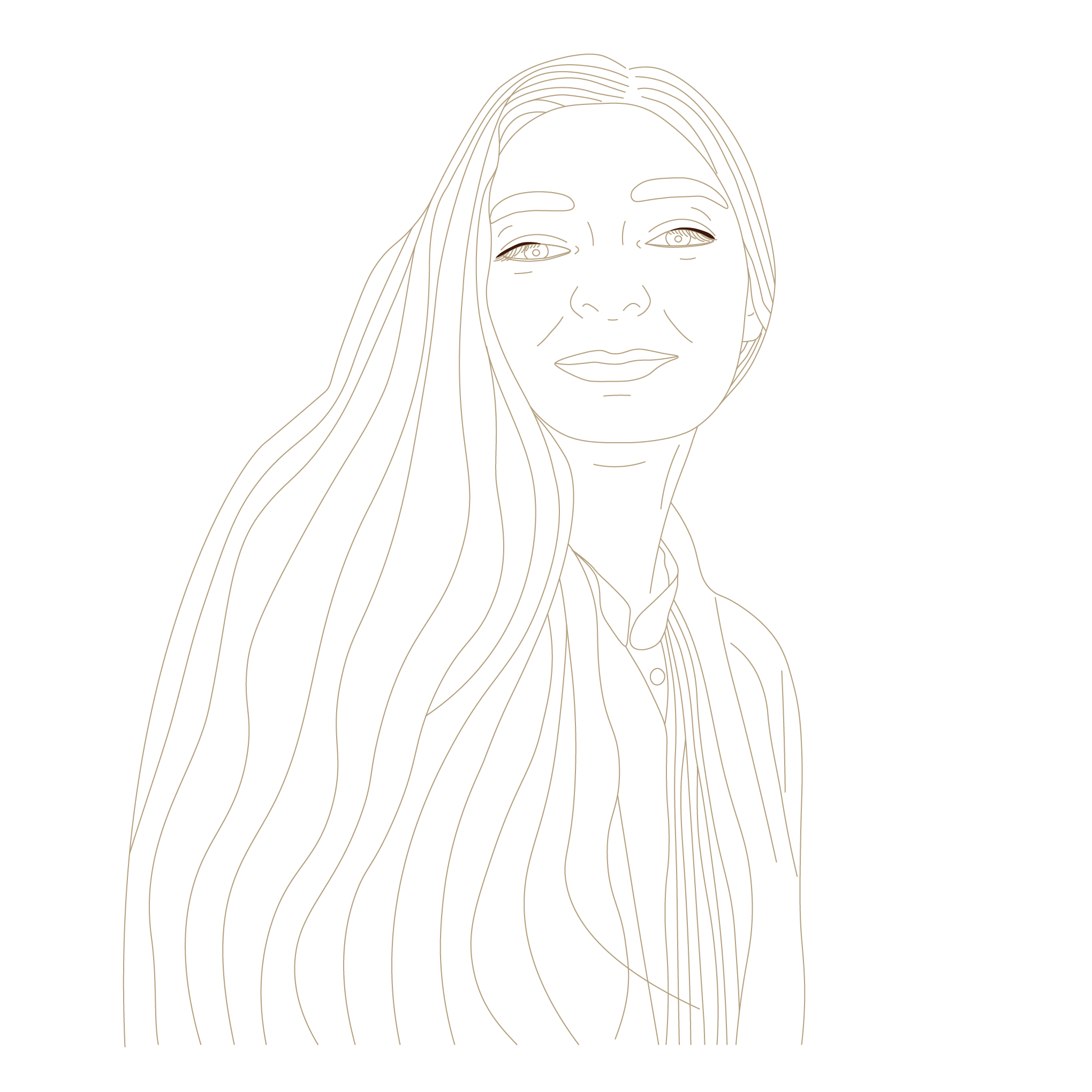 Portrait dessiné de Louise Héran