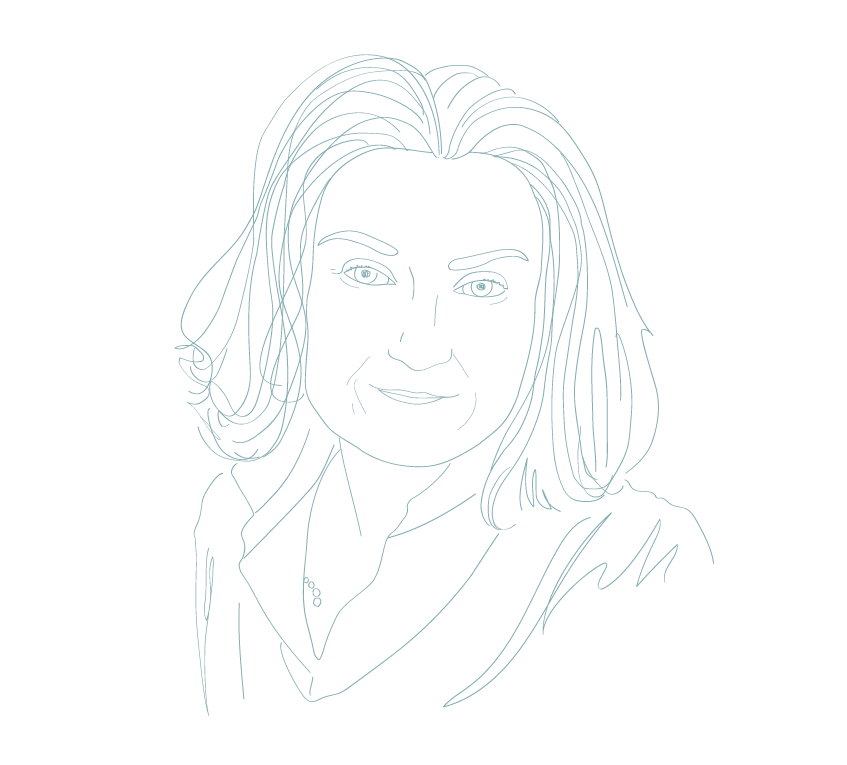 Portrait dessiné d'Anne Saint-Cast