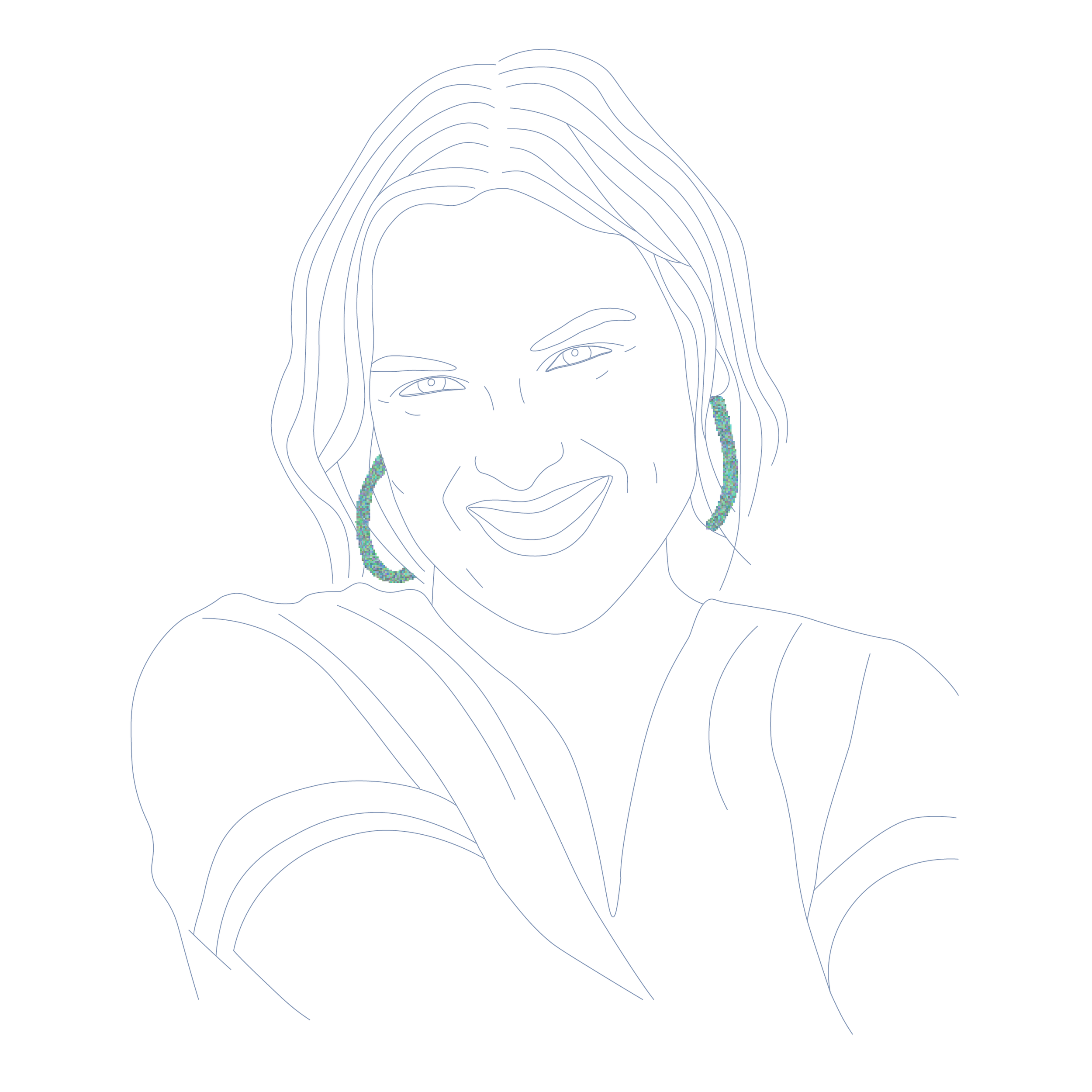 Portait dessiné d'Hélène Chusseau