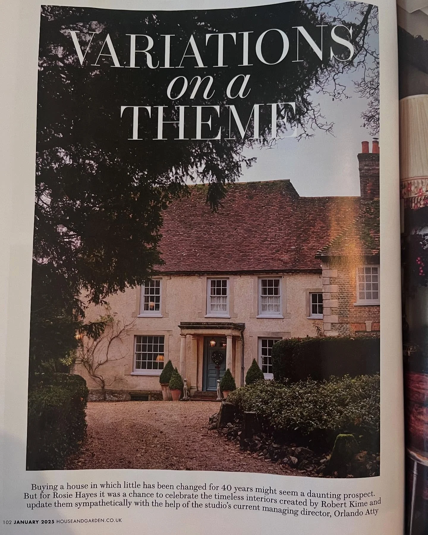 Feeling very honoured to have my own home featured in the latest January issue of House &amp; Garden magazine. Many thanks to @houseandgardenuk and @liz_elliot_hg and @horwoodphoto for the stunning photographs and piece showcasing so many of my favou