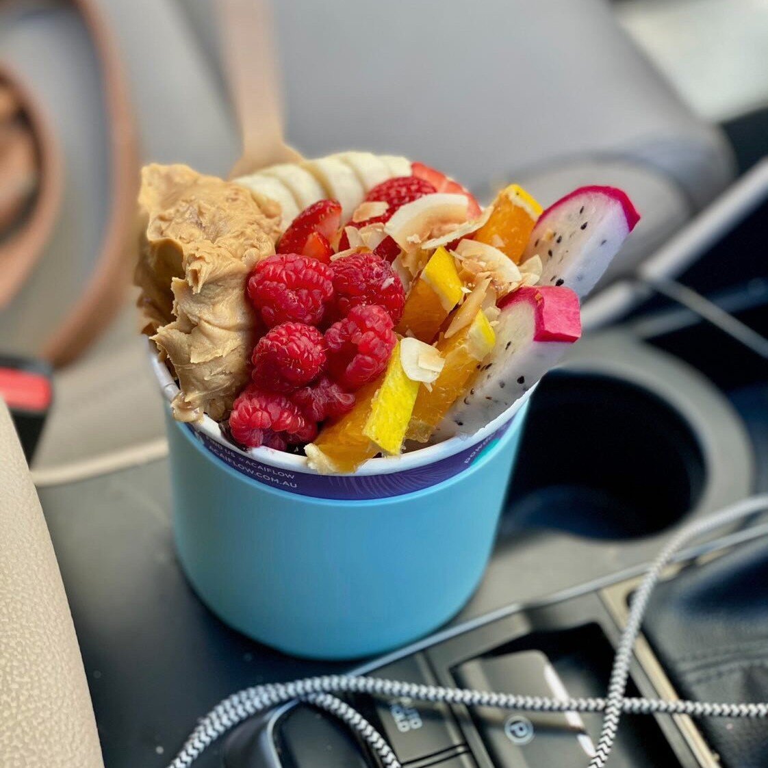 Looking for the perfect way to get your Acai bowl home? Look no further! Our Cup Holders are here to make your driving life easier. 🍓 😋

Featured is our Bubblegum Blue Cup Holder which BTW is on sale for only $15 for the month of November. Shop you