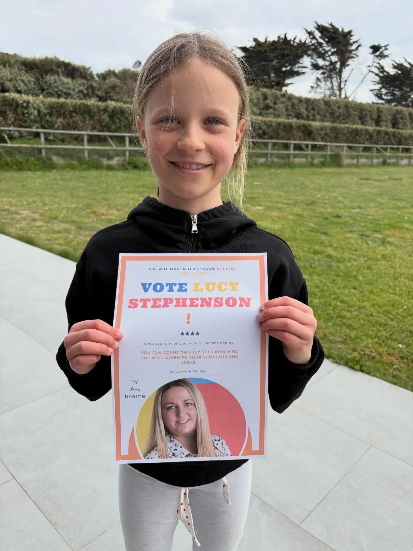 Meet Ava, who I think may have just earned herself a job as my election campaign manager! 

I stopped by for a cup of tea with Ava and her mum Hannah yesterday and we got chatting about the election. Within 10 minutes Ava had designed her own poster,