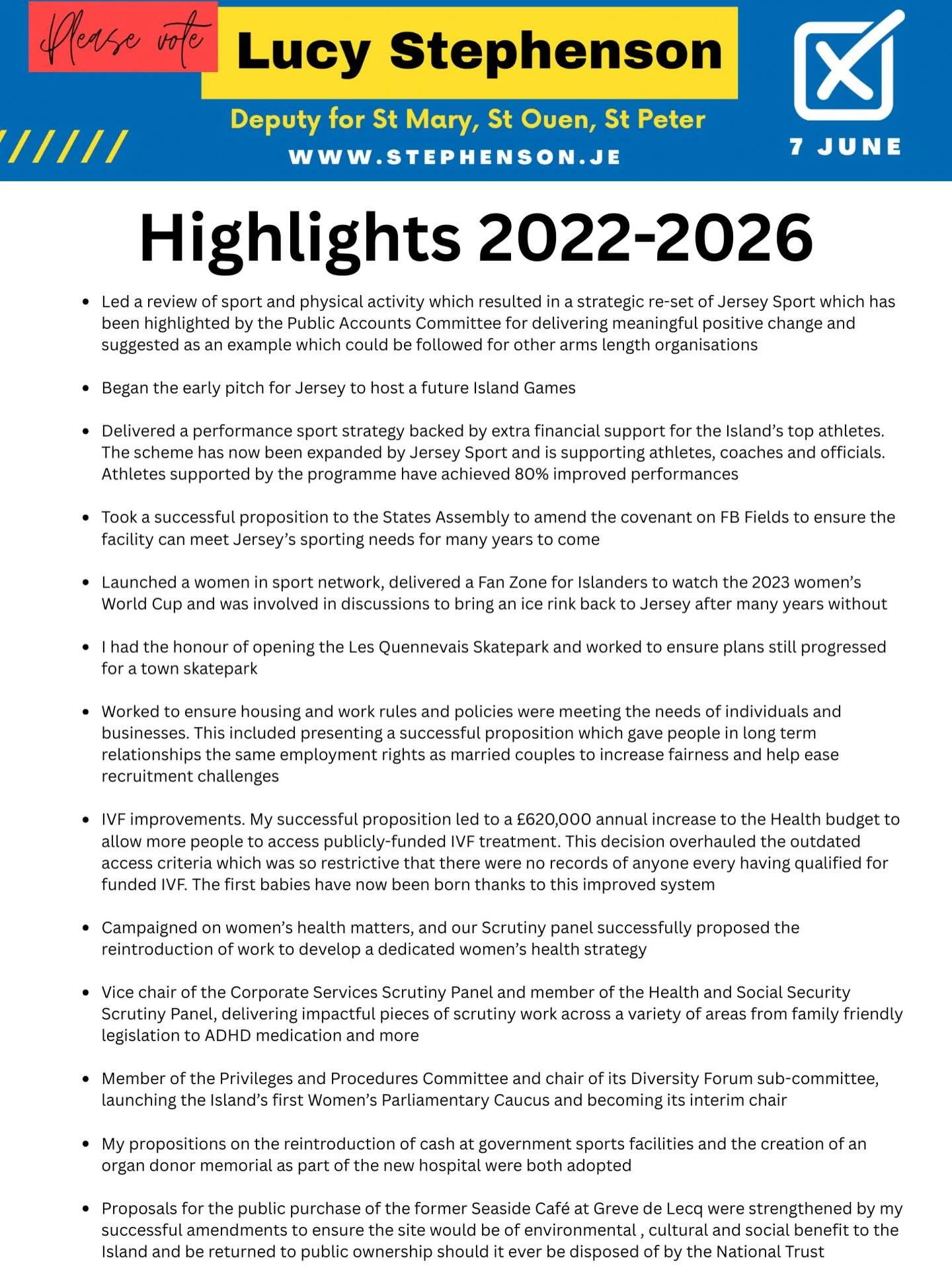 One aspect of being a politician which I can find uncomfortable, or doesn&rsquo;t come that easily to me, is the bit where you need to promote yourself and let everyone know what you&rsquo;ve achieved. 

It&rsquo;s easier for political parties to say
