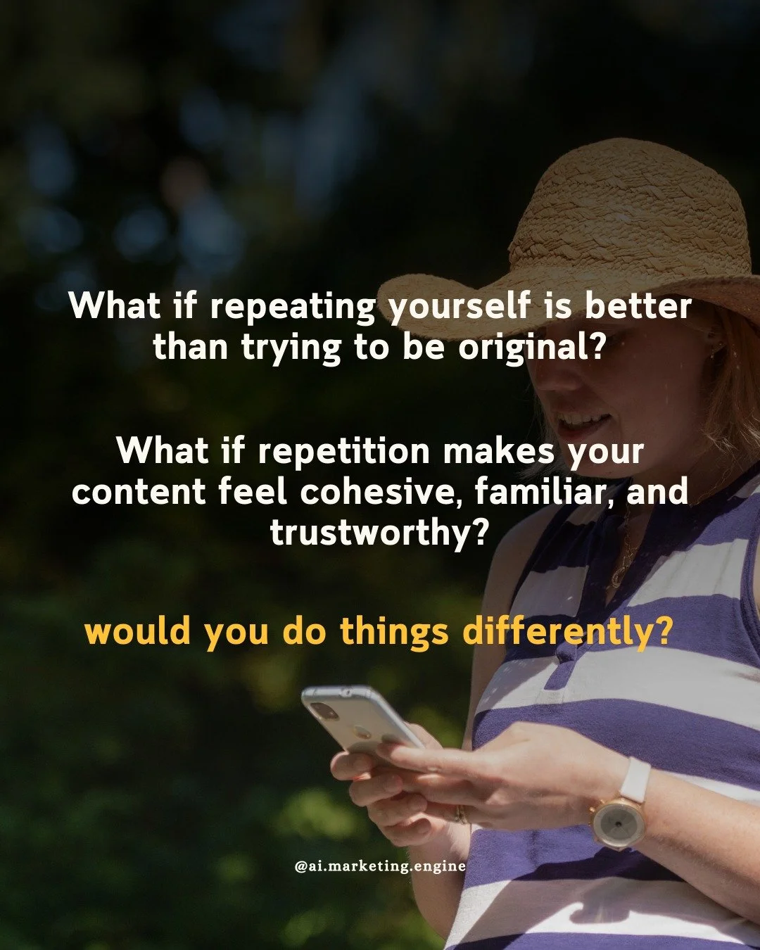 Recognition builds when people hear the same message more than once. 

The Calm Visibility System helps you repeat your core messages in fresh formats week after week without it ever feeling stale to you or your audience.
 
Drop a 🌤️ below and I&rsq