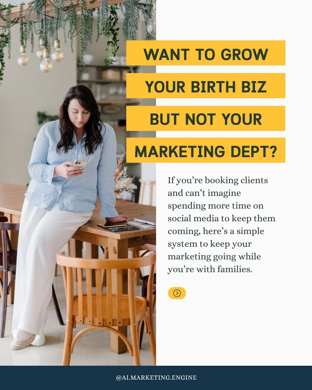 You're booking clients, families are referring you, and your credentials keep growing.

And you are not about to add "marketing expert" to the list.

Good news: you don't have to. 

The birth workers who stay consistently visible online are
