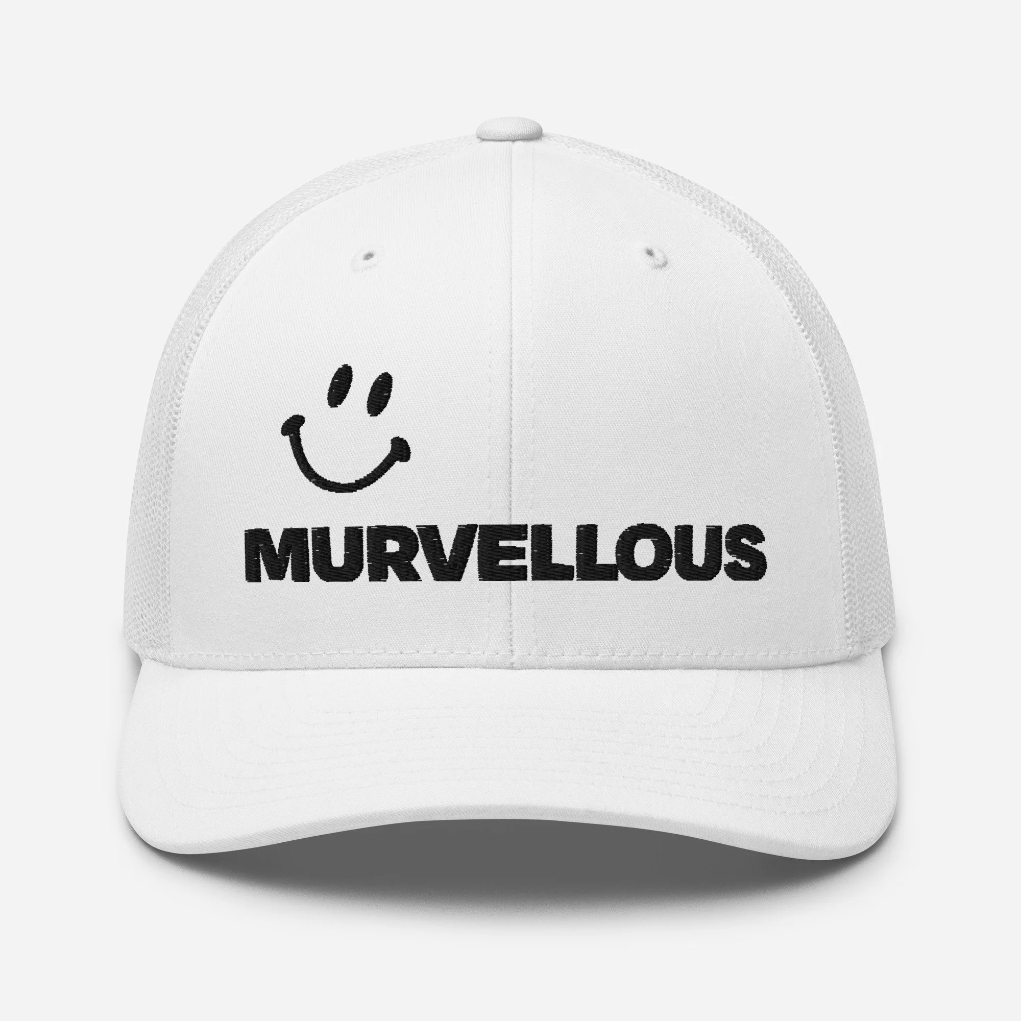 Murvellous Logo Cap – White Pop Art Streetwear Hat