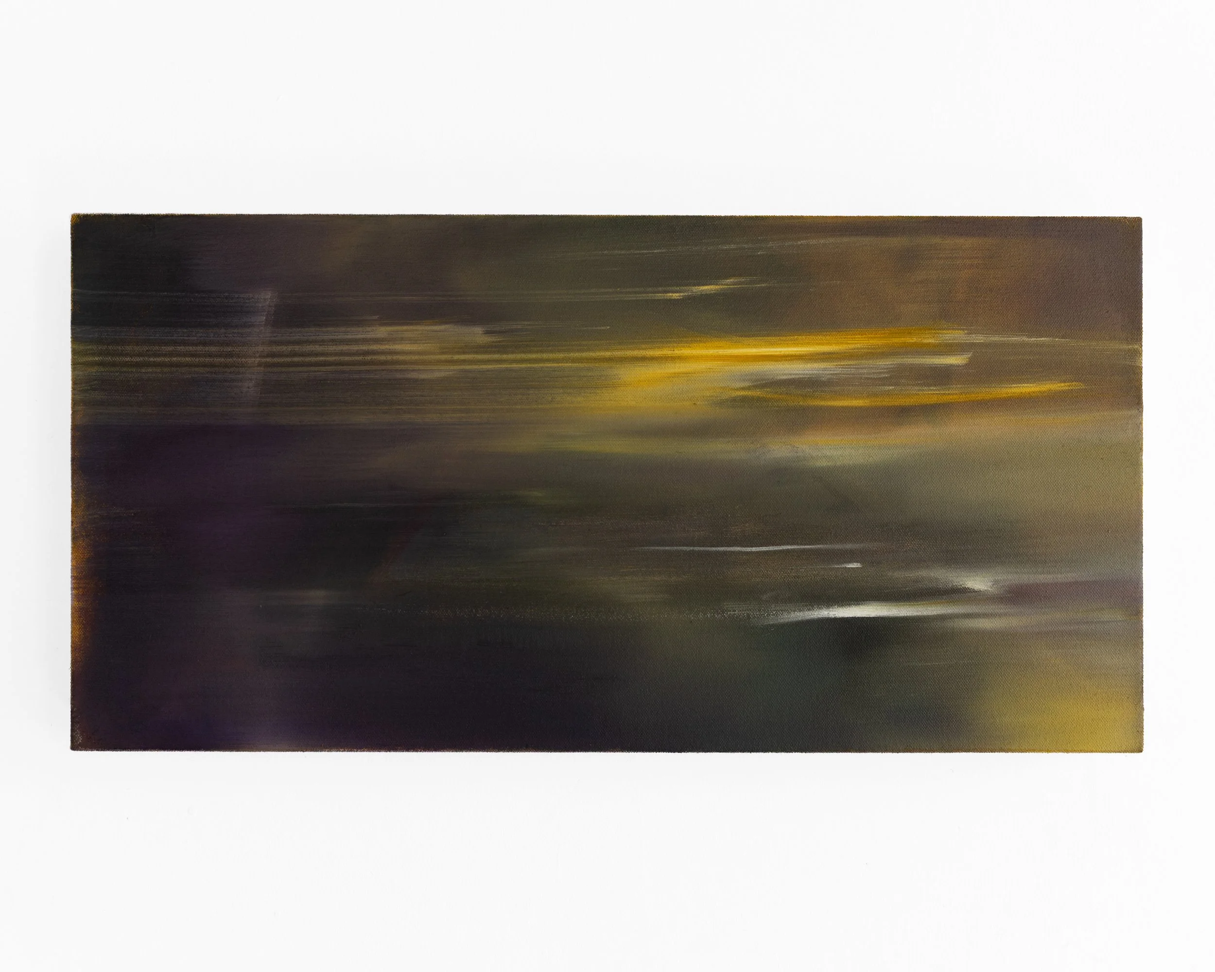 It moves along quickly, oil on canvas, 25 x 50cm, 2026