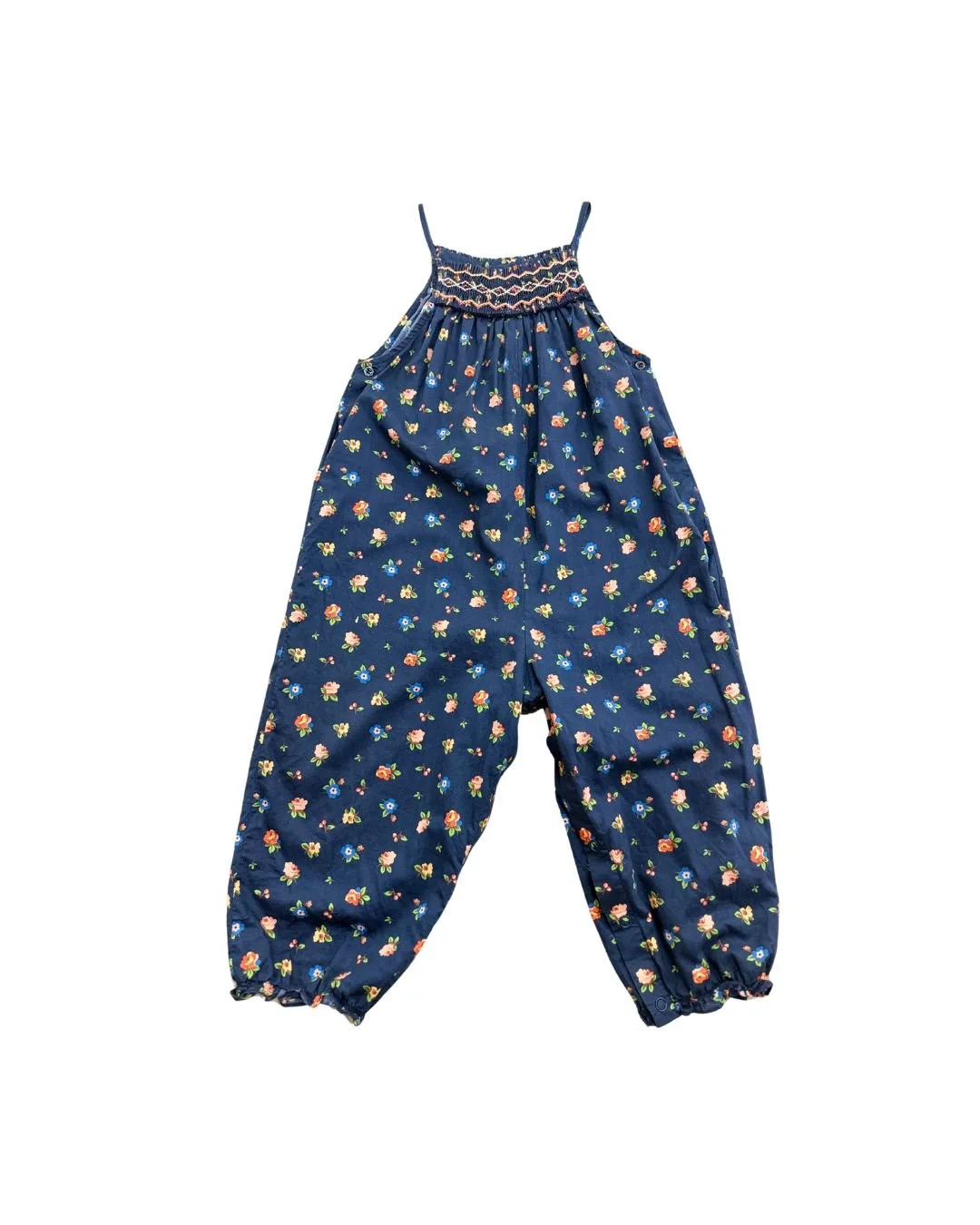 BONPOINT - COMBI PANTALON - FLEUR/BLEU MARINE - 2 ANS