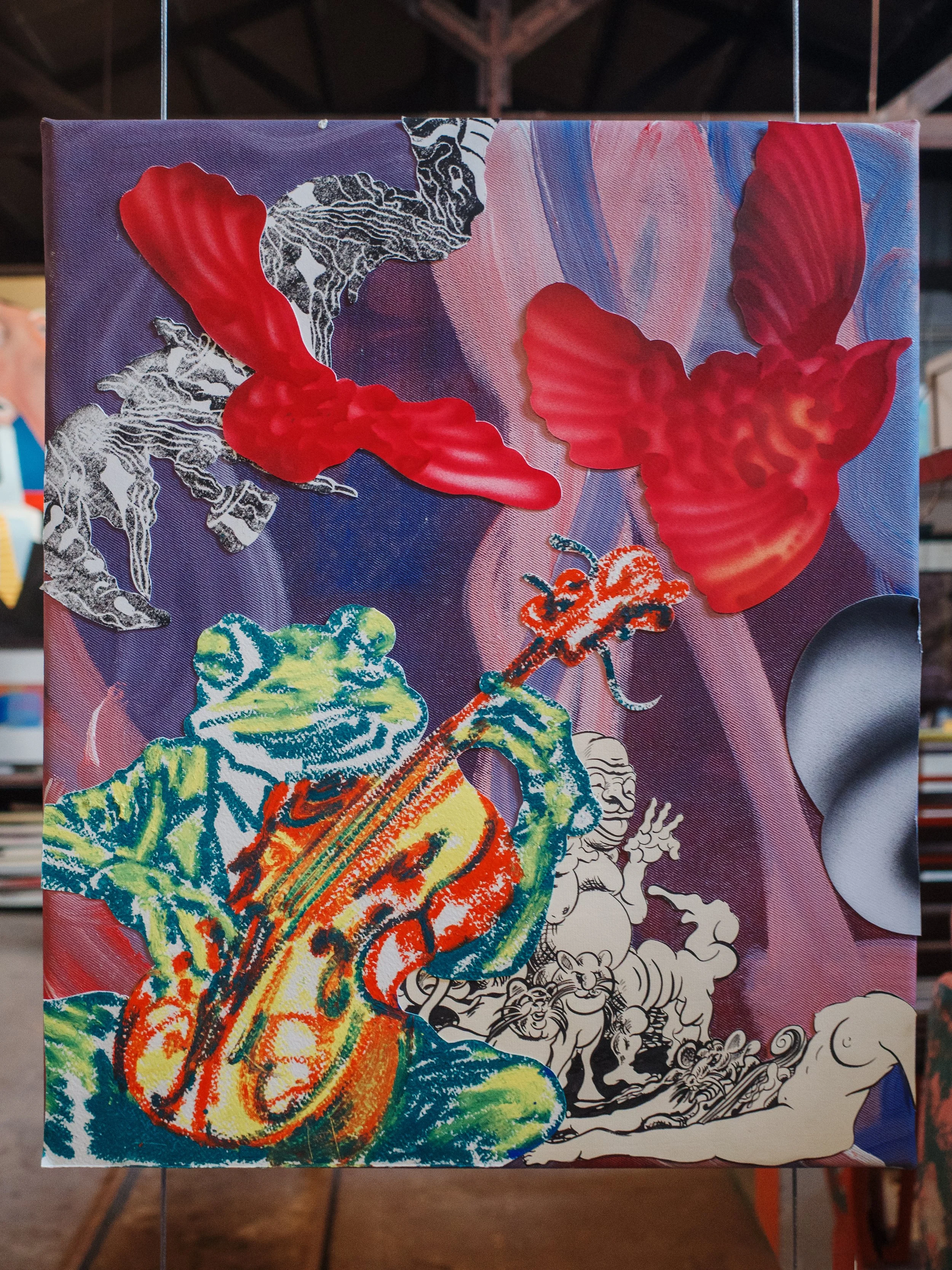 "Serenata em Playback"
Colagem de papel e tinta acrílica sobre tela
50x70 cm

Group Show 2025