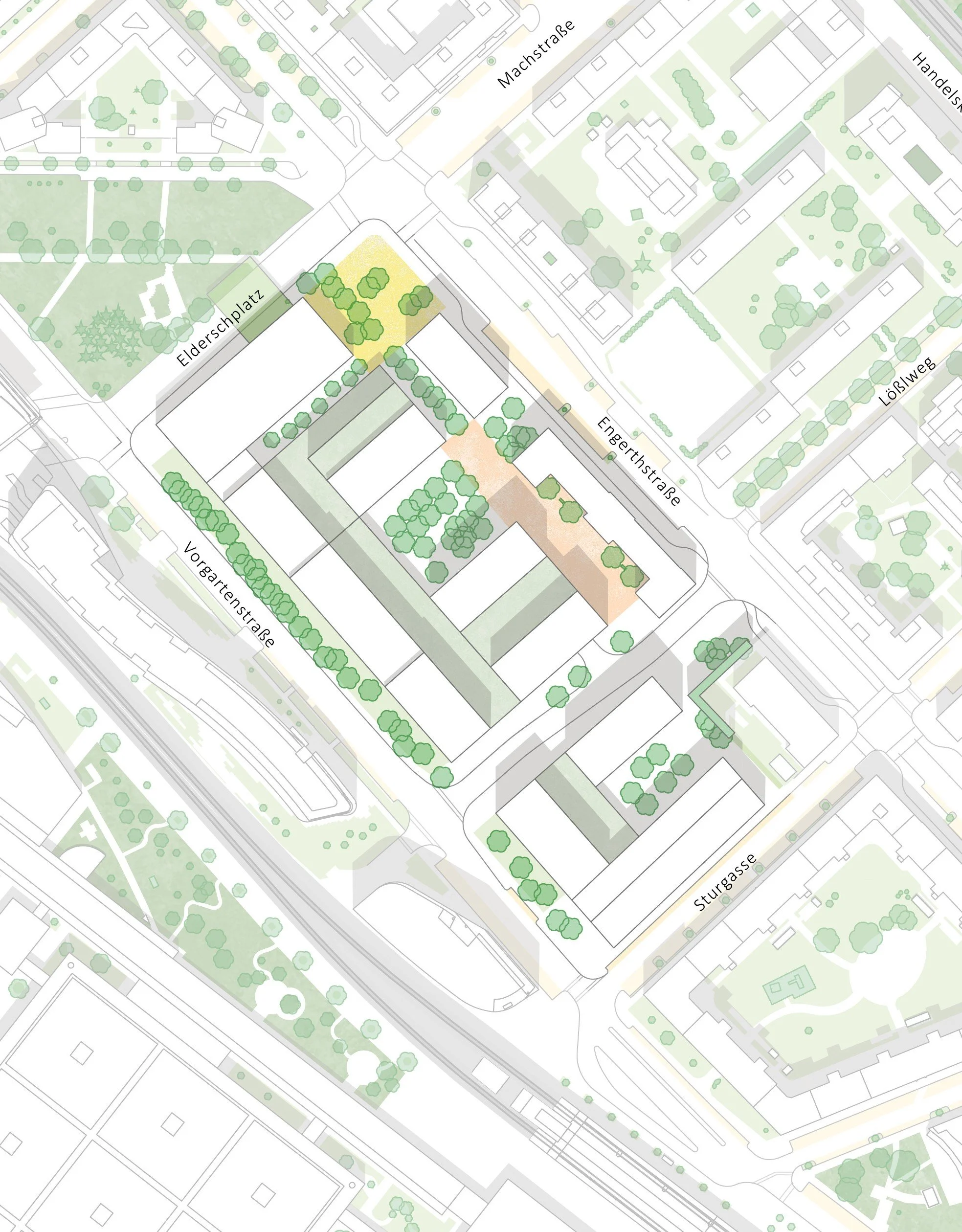 Städtebauliche Neukonzeption der Albrechtkaserne in Wien