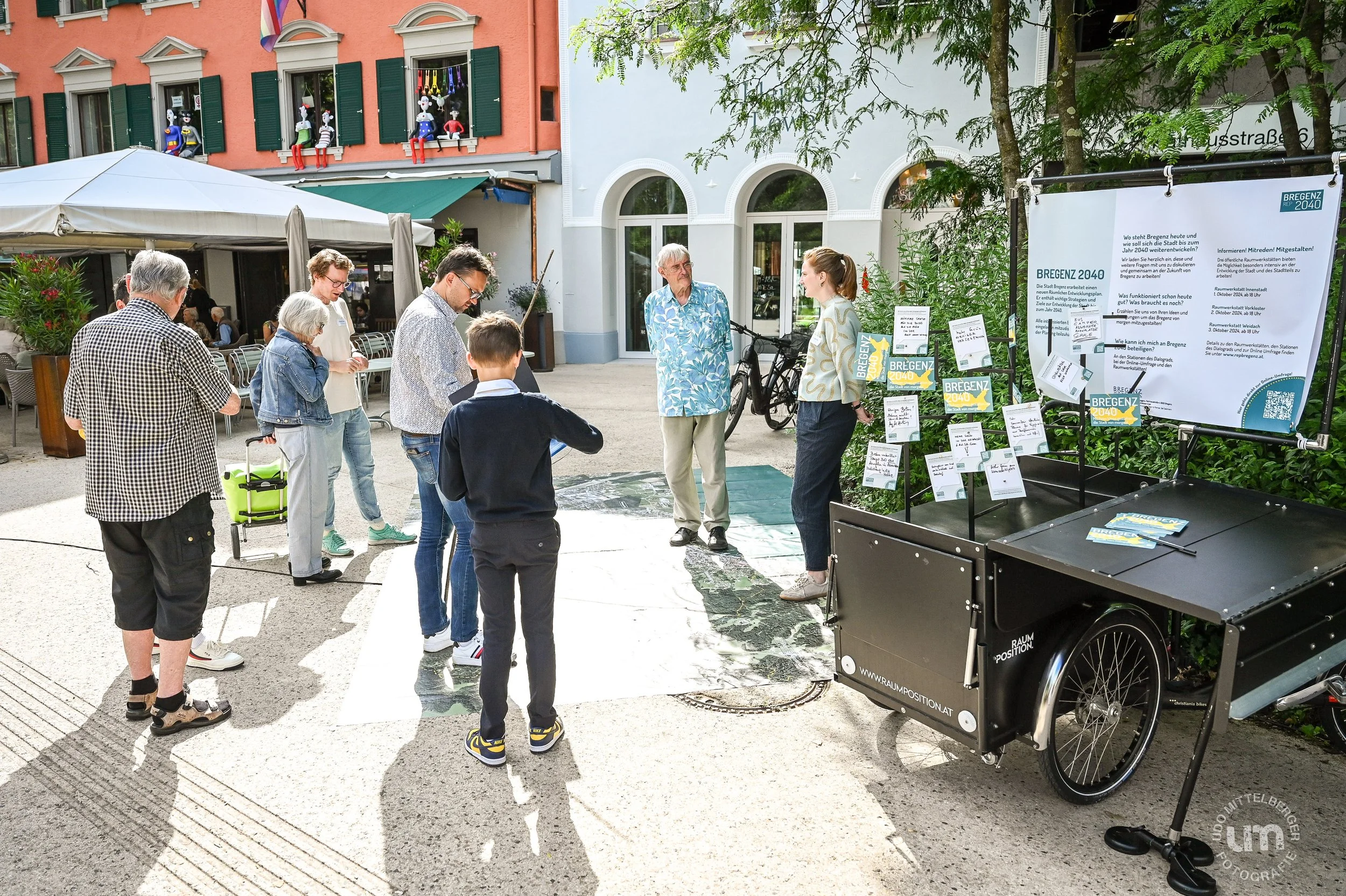 Dialog-Rad on Tour am Wochenmarkt | © Udo Mittelberger