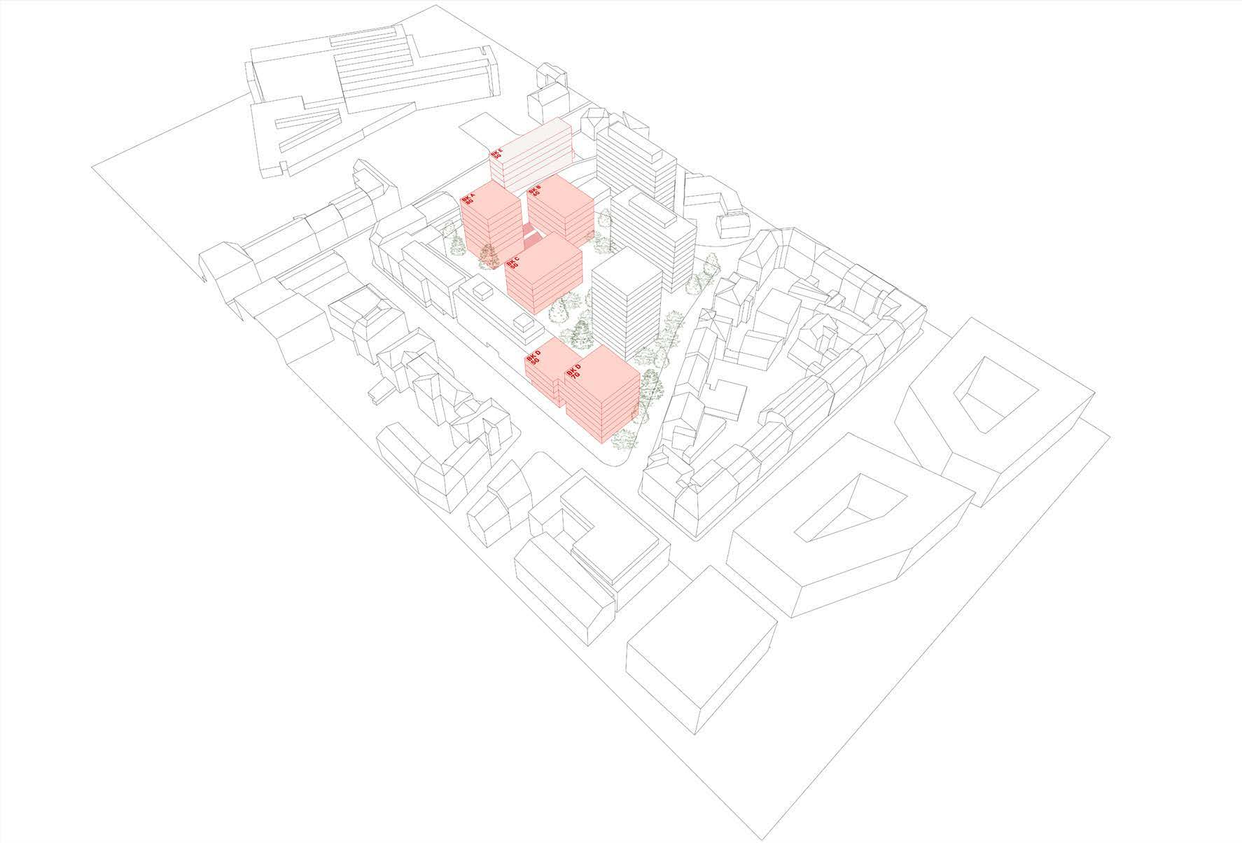 Axmetrie städtebauliche Studie © Cukrowicz et. al