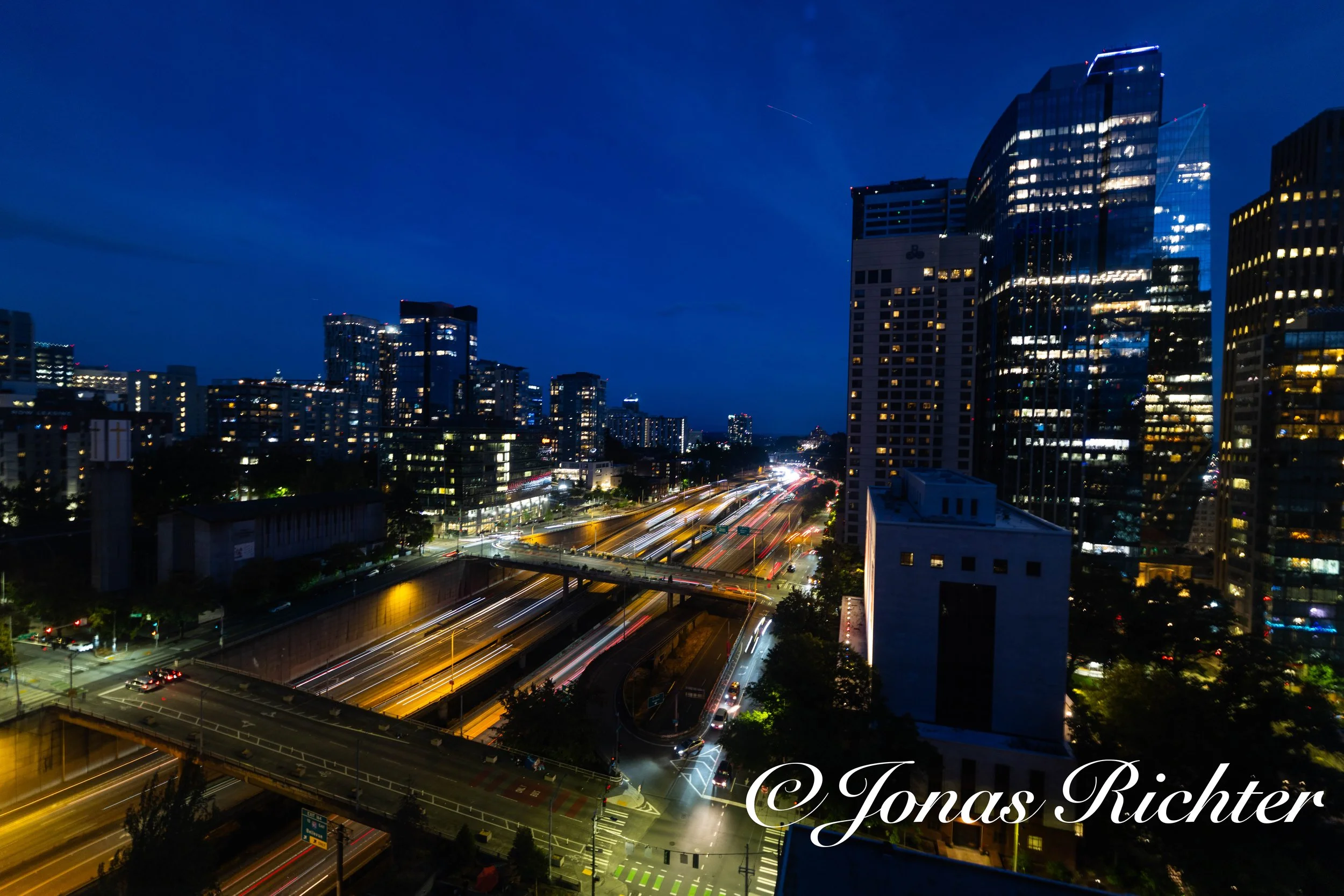 Downton Seattle bei Nacht