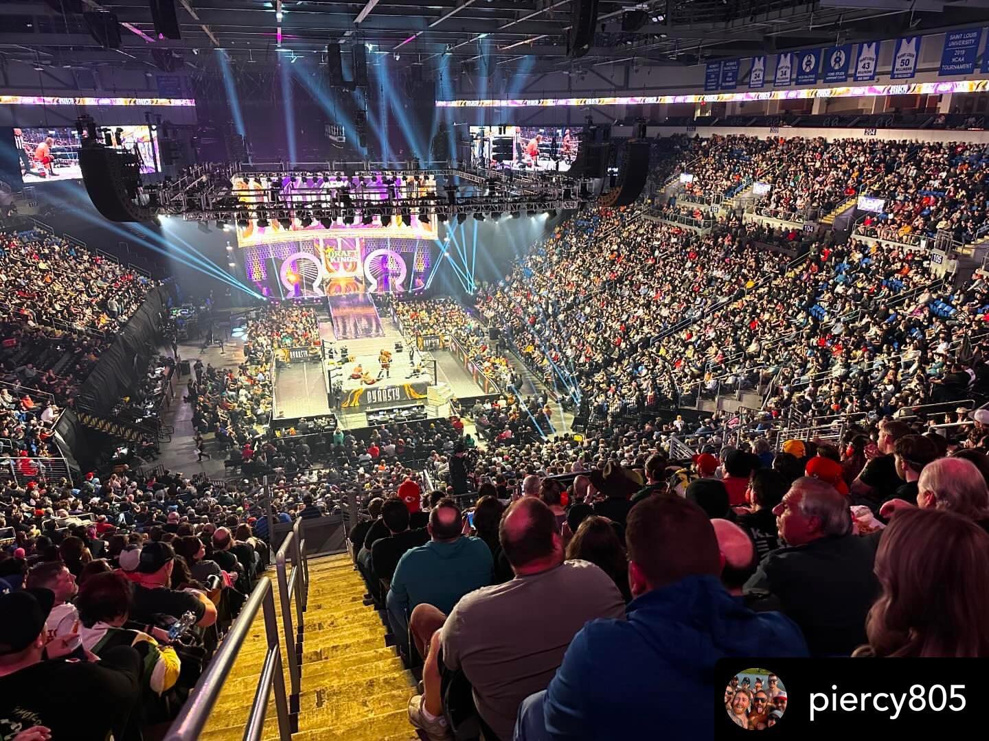 Posted @withregram &bull; @piercy805 Doing the usual walk around making sure the people up top are covered.  Great crowd for our April Pay Per View, thankful for and awesome crew and great sounding rig.  @jbl_pro @aew #aewdynasty2024 @sound.image.off