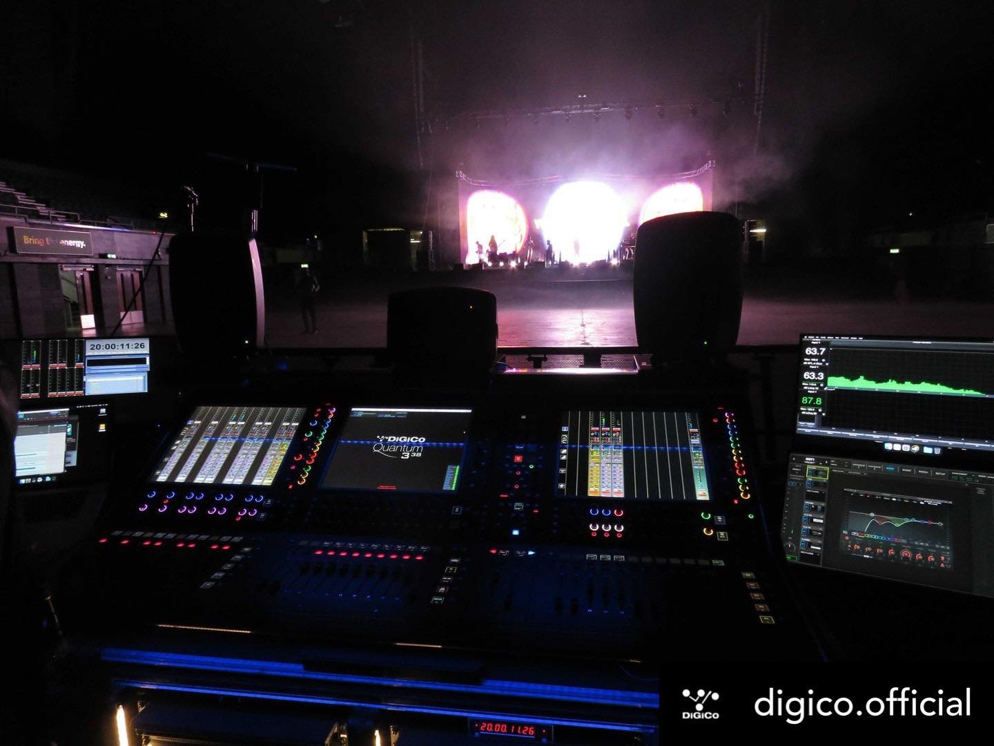 Posted @withregram &bull; @digico.official On the first sunny day in London for a little while, DiGiCo made its way to the @ovoarena in the far North West of the city to visit the audio team out on Lil Yachty, for the first show on the European leg o