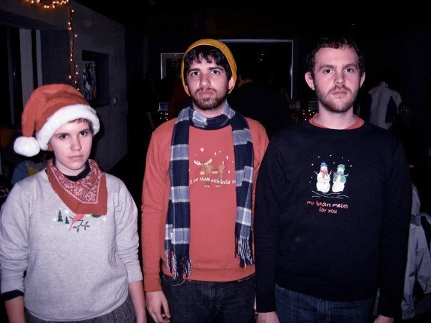 With my radio comrades at the annual Holiday Party, 2010