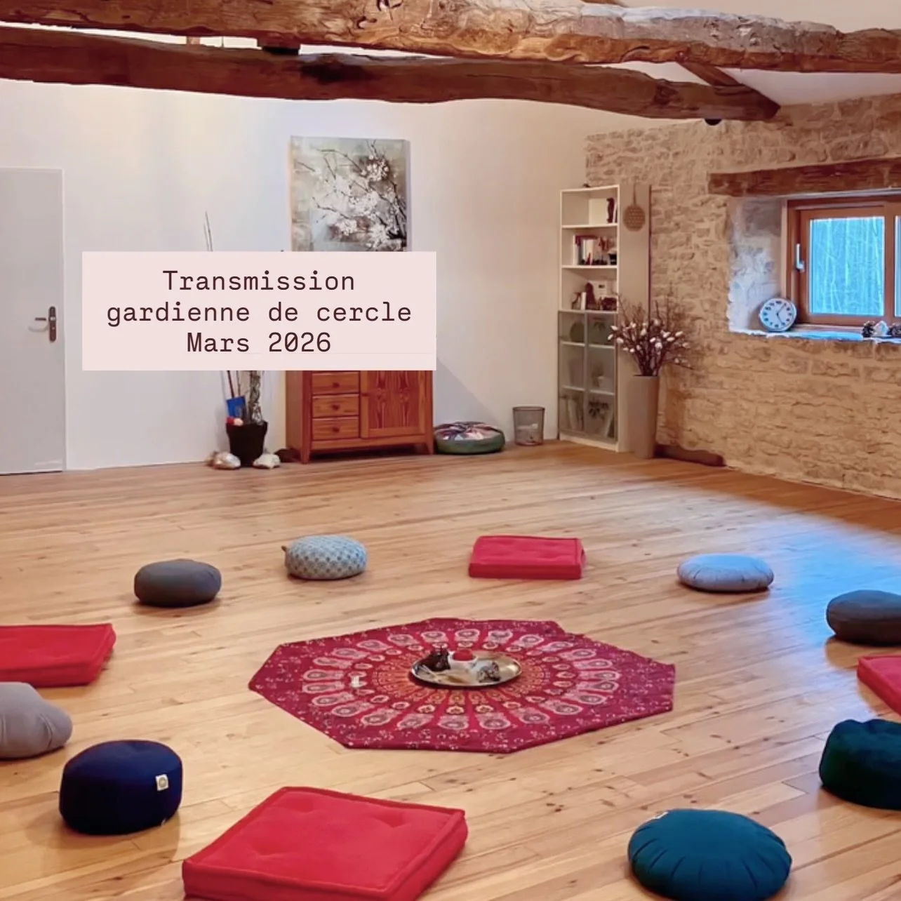 🌿 Transmission Gardienne de Cercle, Les 8 &amp; 9 mars

Un week-end pour apprendre &agrave; tenir l&rsquo;espace.
Un week-end pour incarner.
Un week-end pour guider avec justesse et profondeur.

Les 8 et 9 mars, nous nous retrouvons dans l&rsquo;&ea