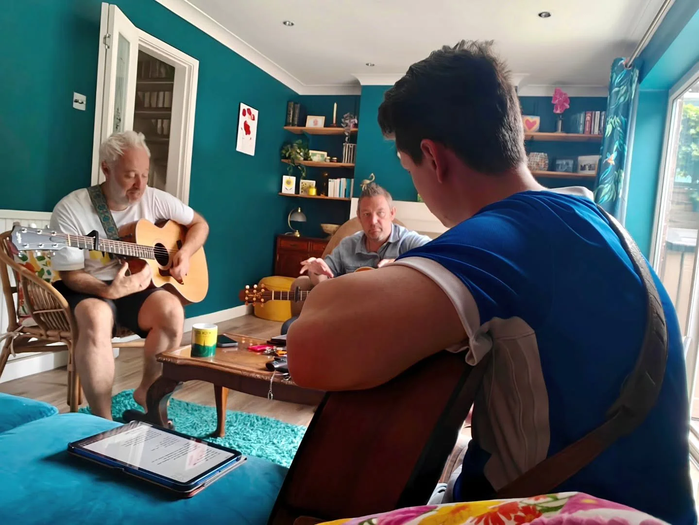 Hard at work on something new! No post album release rest for us. Blessed to be able to write songs for God's glory! 🙏