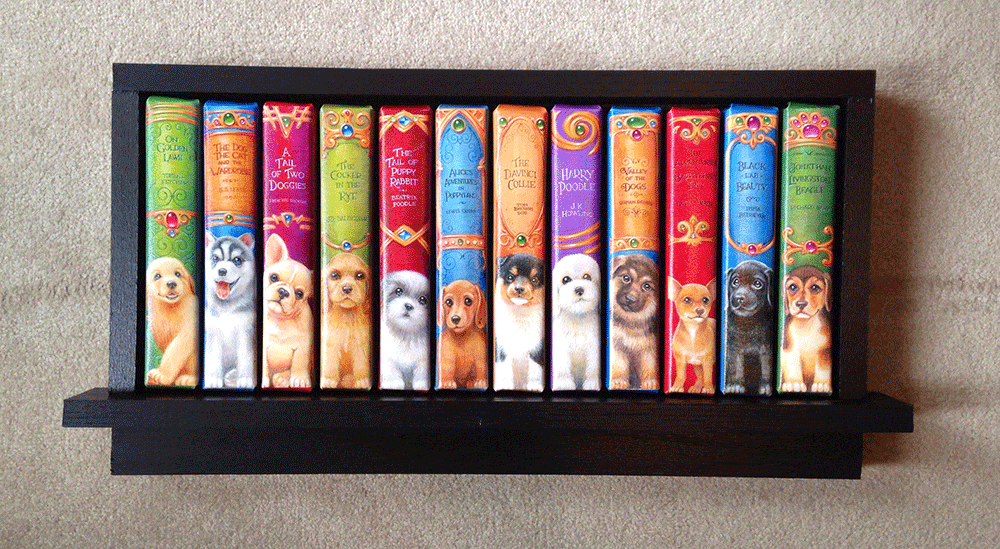 3-D DOG BOOKSHELF.gif