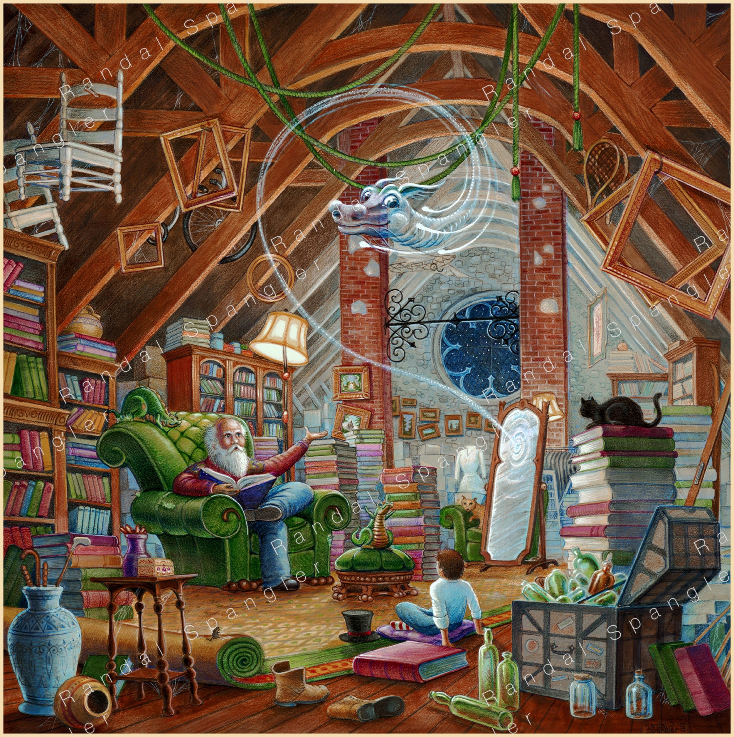 Читать сказки внутри. Randal Spangler библиотеки. Волшебный мир Randal Spangler.. Сказочная комната. Сказочный домик внутри.