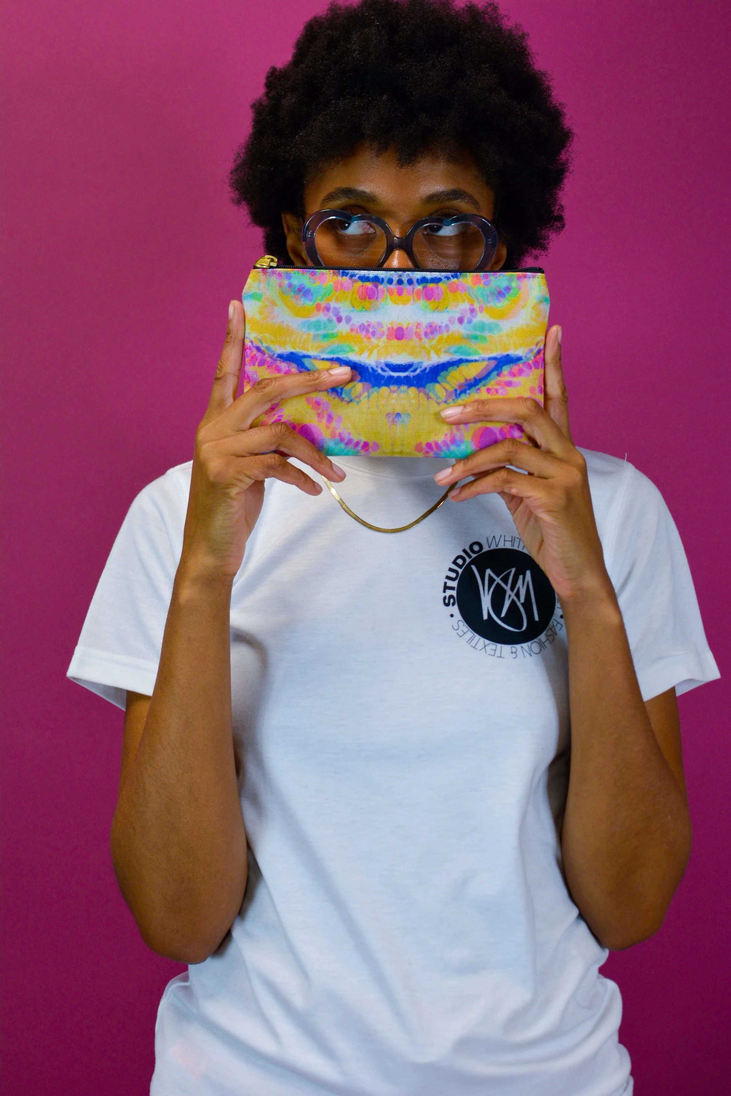 Printcess Zipper Clutch 8.5" x 6": Butterfly Marble
