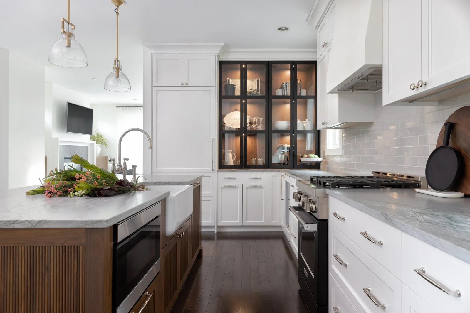 Calgary Interior Design_05_White Kitchen Fluted Walnut Metal and Glass Display.jpg