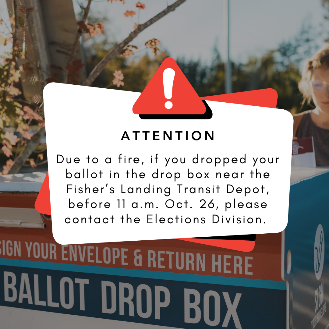 Important Message: Fire at Clark County Ballot Drop Box