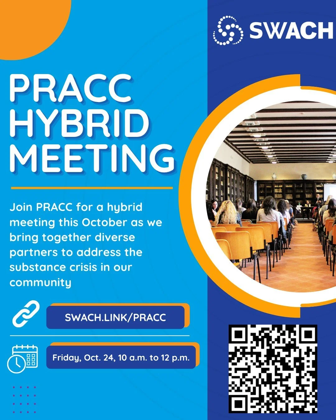 🌟 Join the Prevention and Recovery Alliance Clark County (PRACC) for a hybrid meeting this Friday! 🌟
Take part as we work to forward our mission: zero overdose deaths in Clark County. Visit SWACH.LINK/PRACC for more!
📅 Date: Oct. 24, 2025
🕒 Time