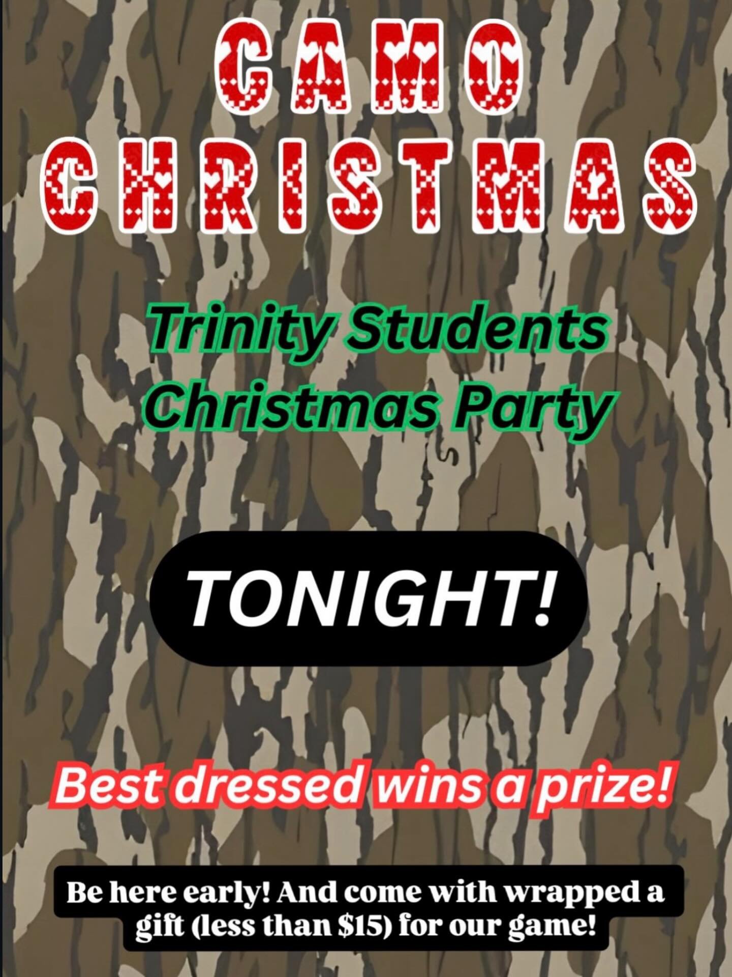 See you tonight! Bring a small gift! We&rsquo;ll eat and fellowship and have a good time!