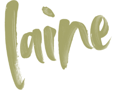 A green text of the word Laine, a logo for Minneapolis wedding planner Laine Palm Designs