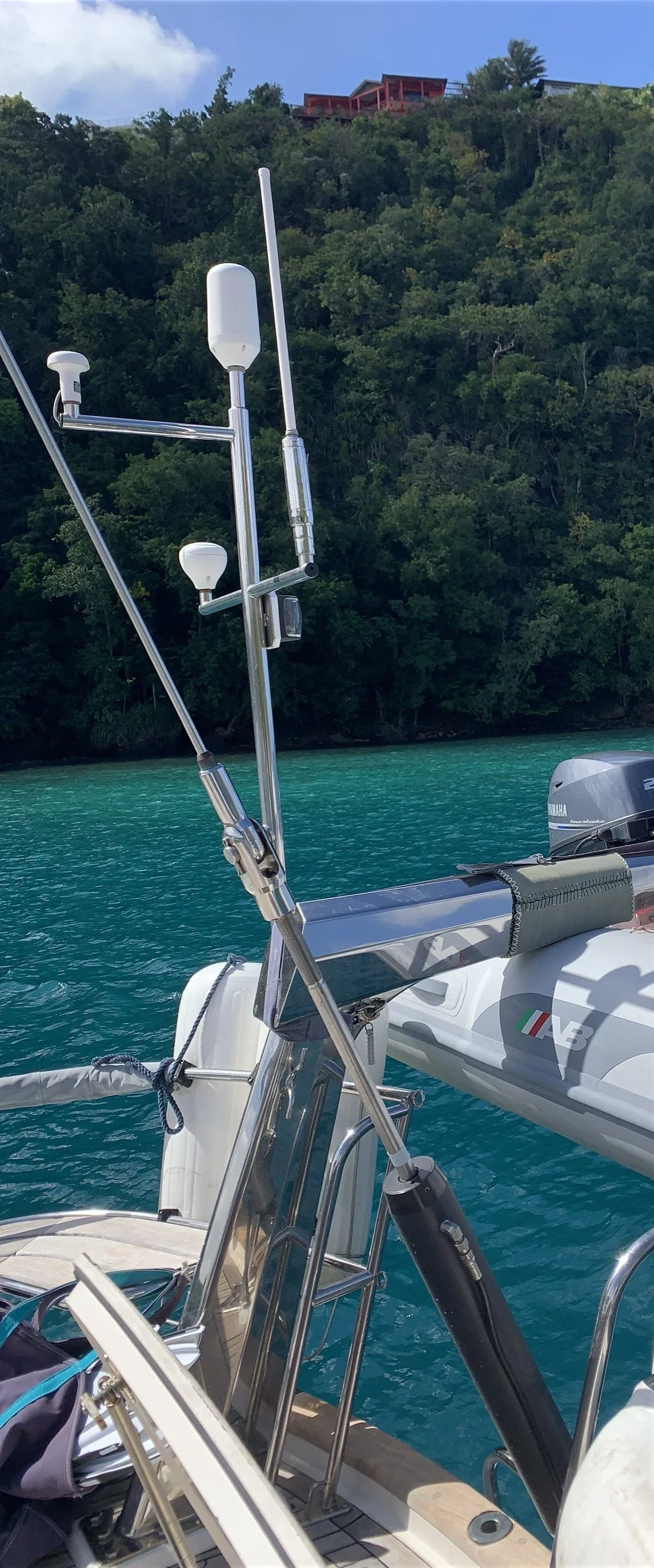 Anchorage at the mouth of Marigot Bay