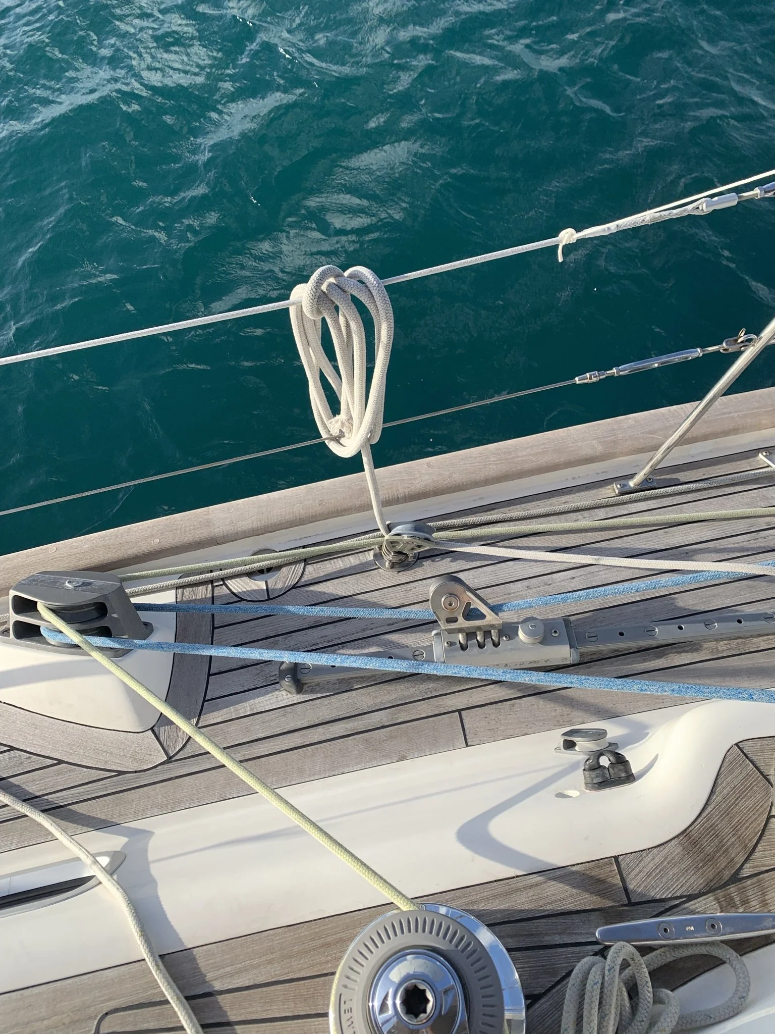 The water went from rich purple-blue to teal on our way to Saint Lucia