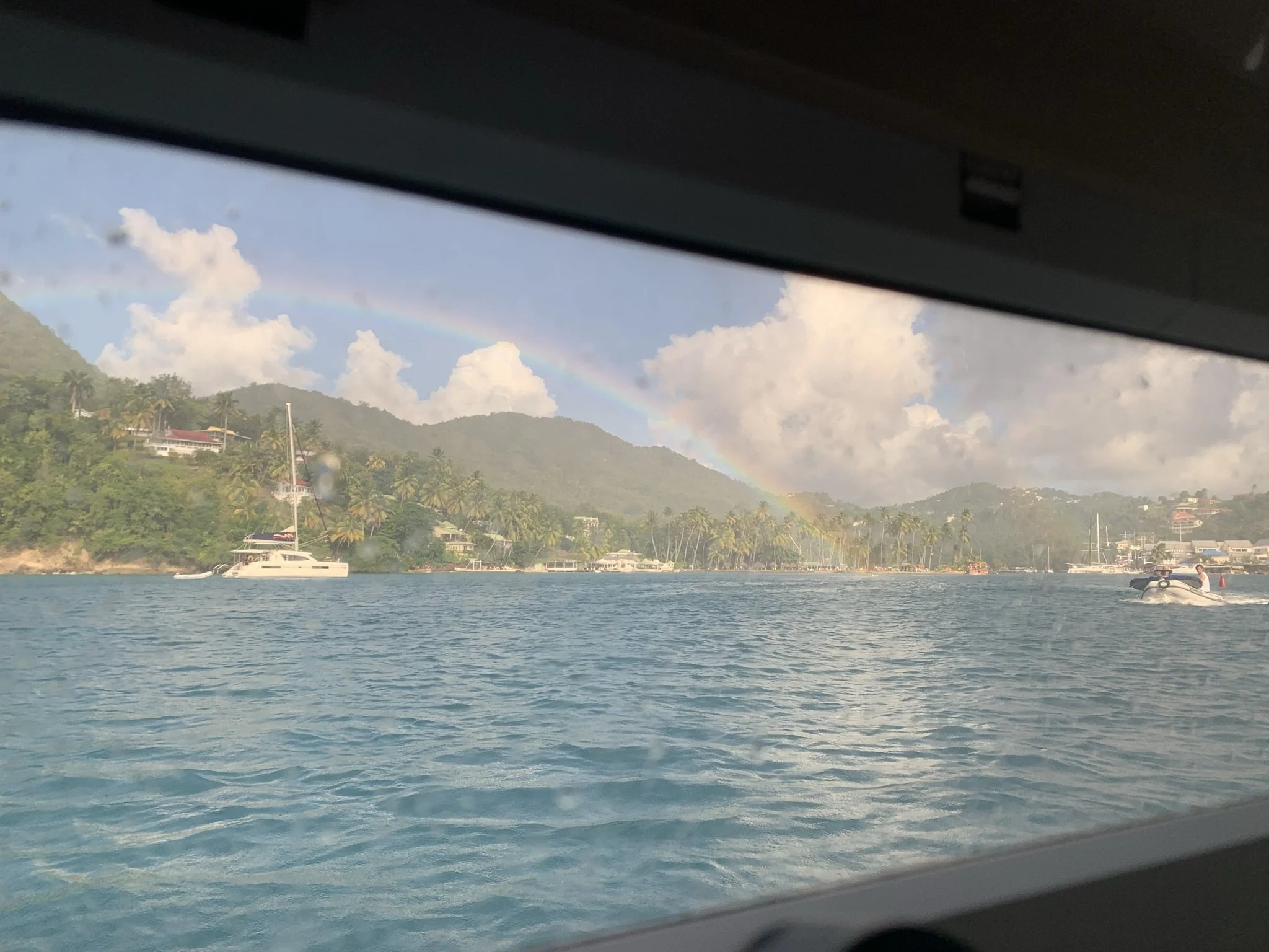 spotting rainbows and incoming Crew from the portholes