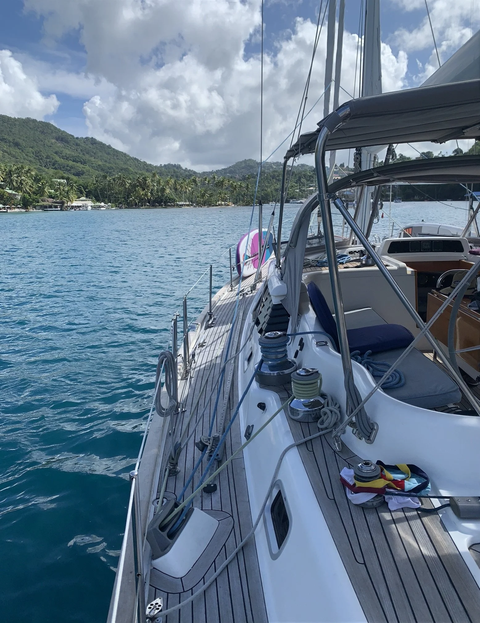 Anchorage at the mouth of Marigot Bay