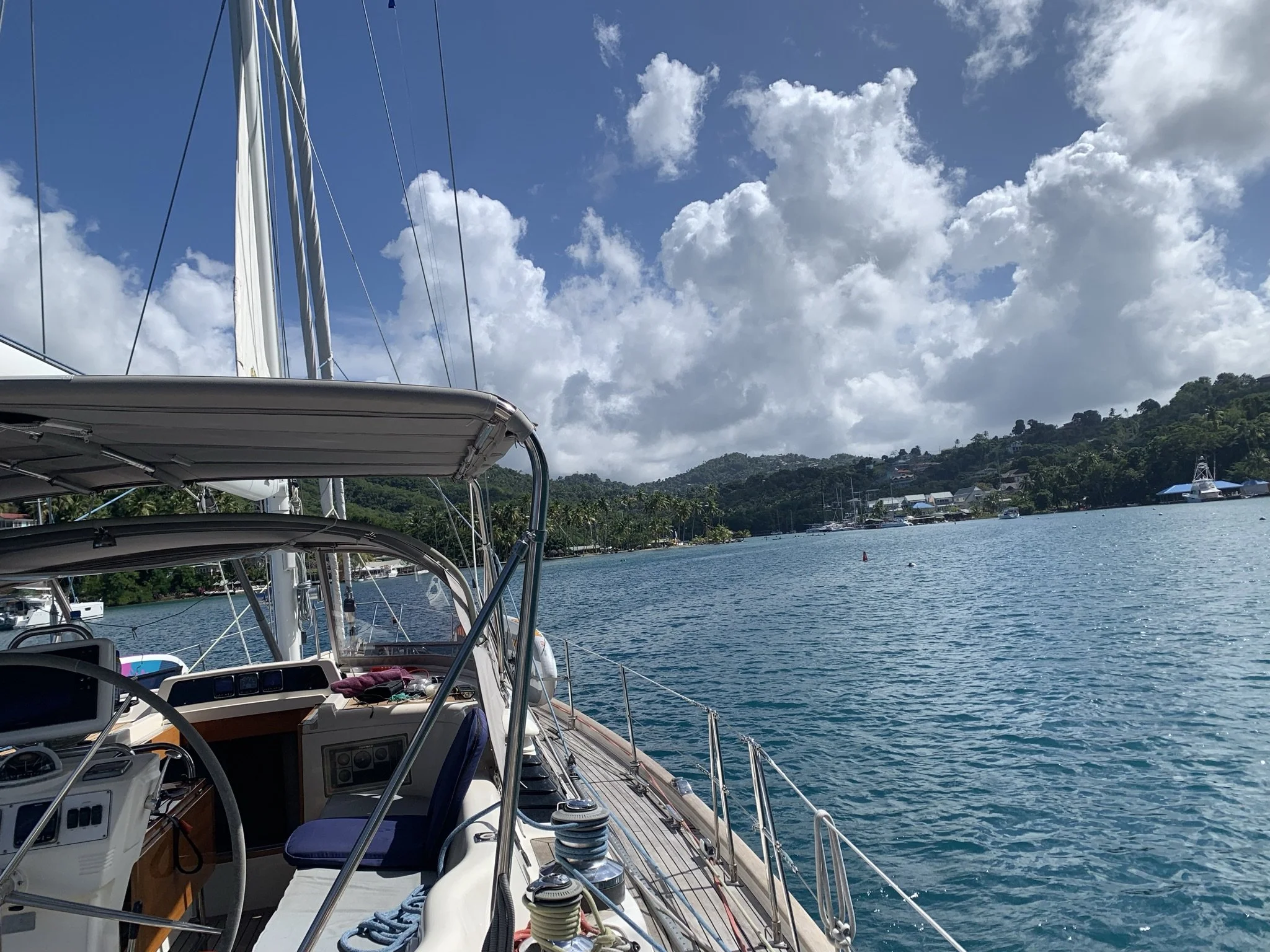 entering Marigot Bay, 10.2 nm south of Rodney Bay