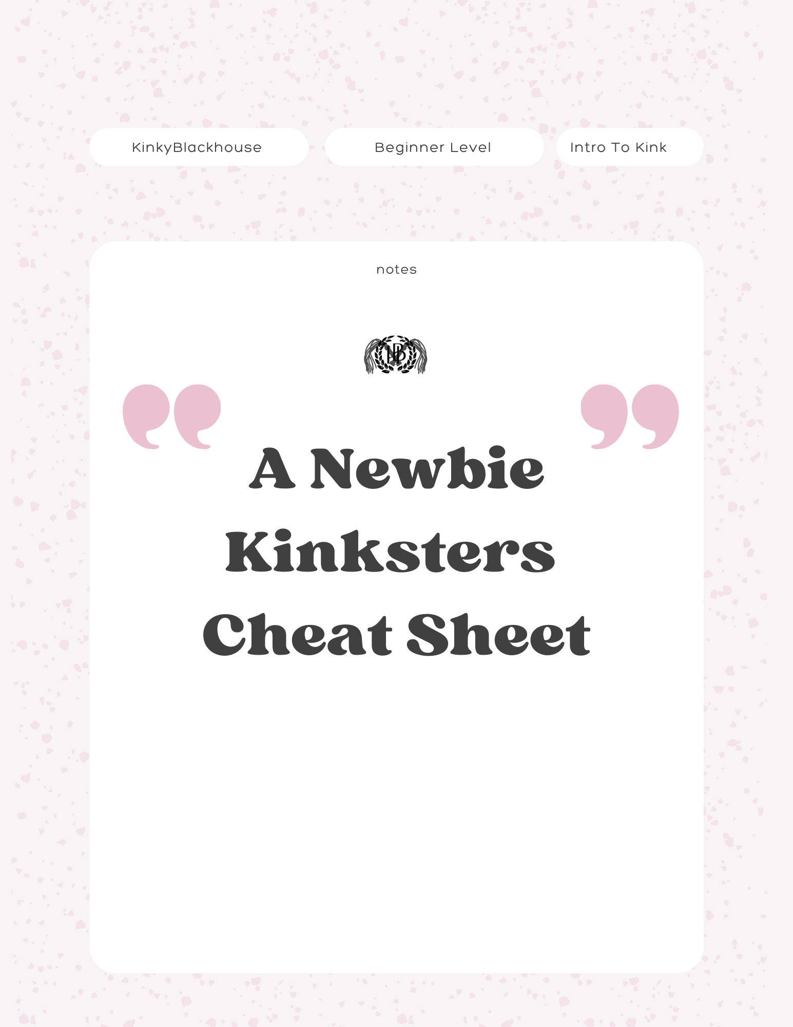 KBH HomeSchool: A Newbie Kinksters  Cheat Sheet