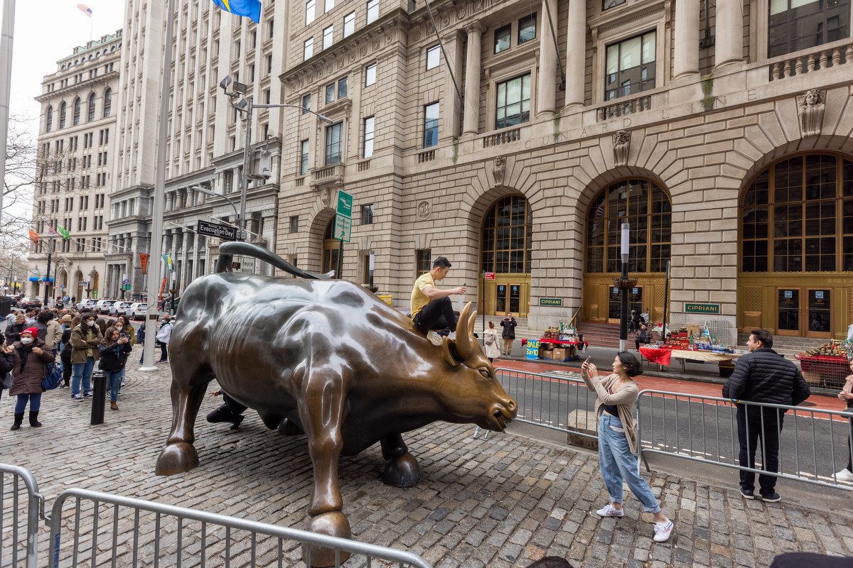 The Charging Bull Statue on Broadway.
