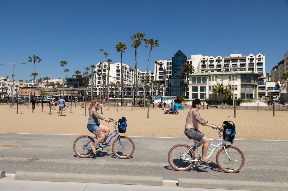 Bicyclists on Ocean Front Walk