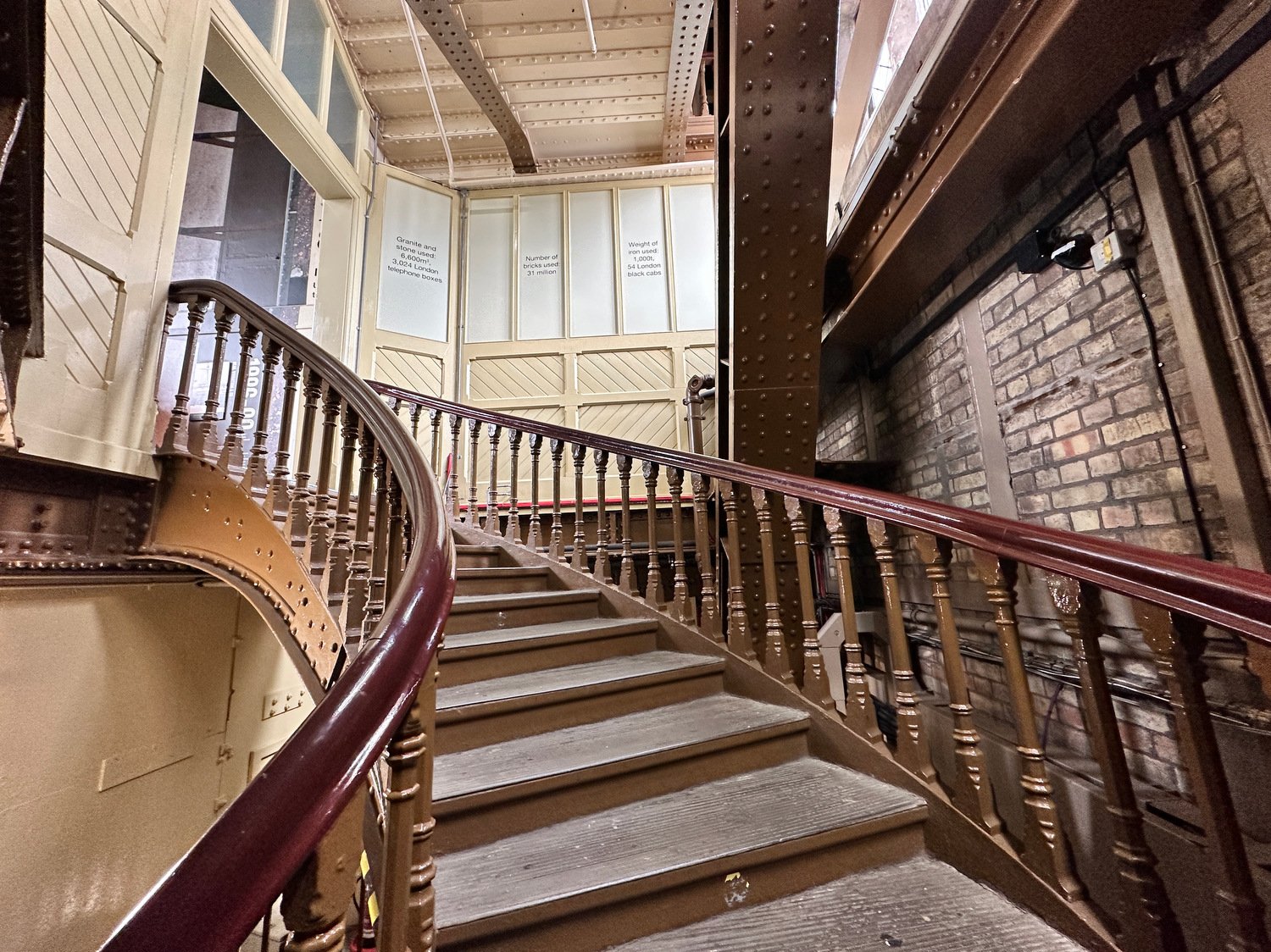 Staircase inside one of the towers