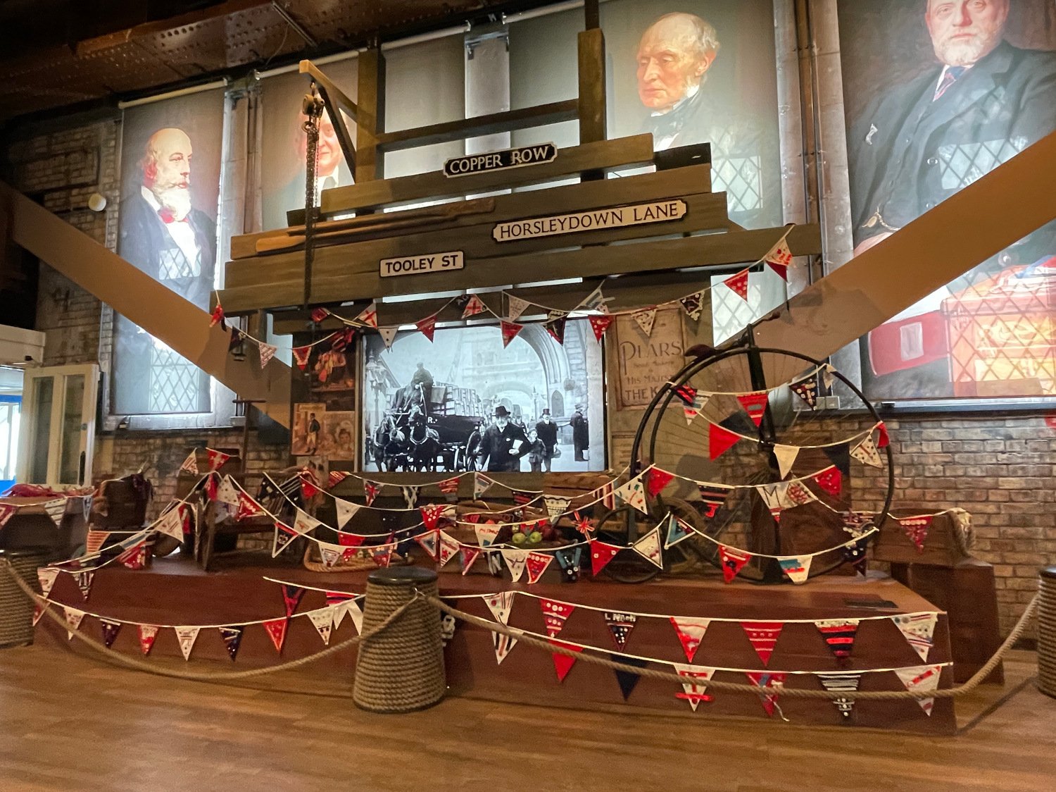 An exhibit inside the tower