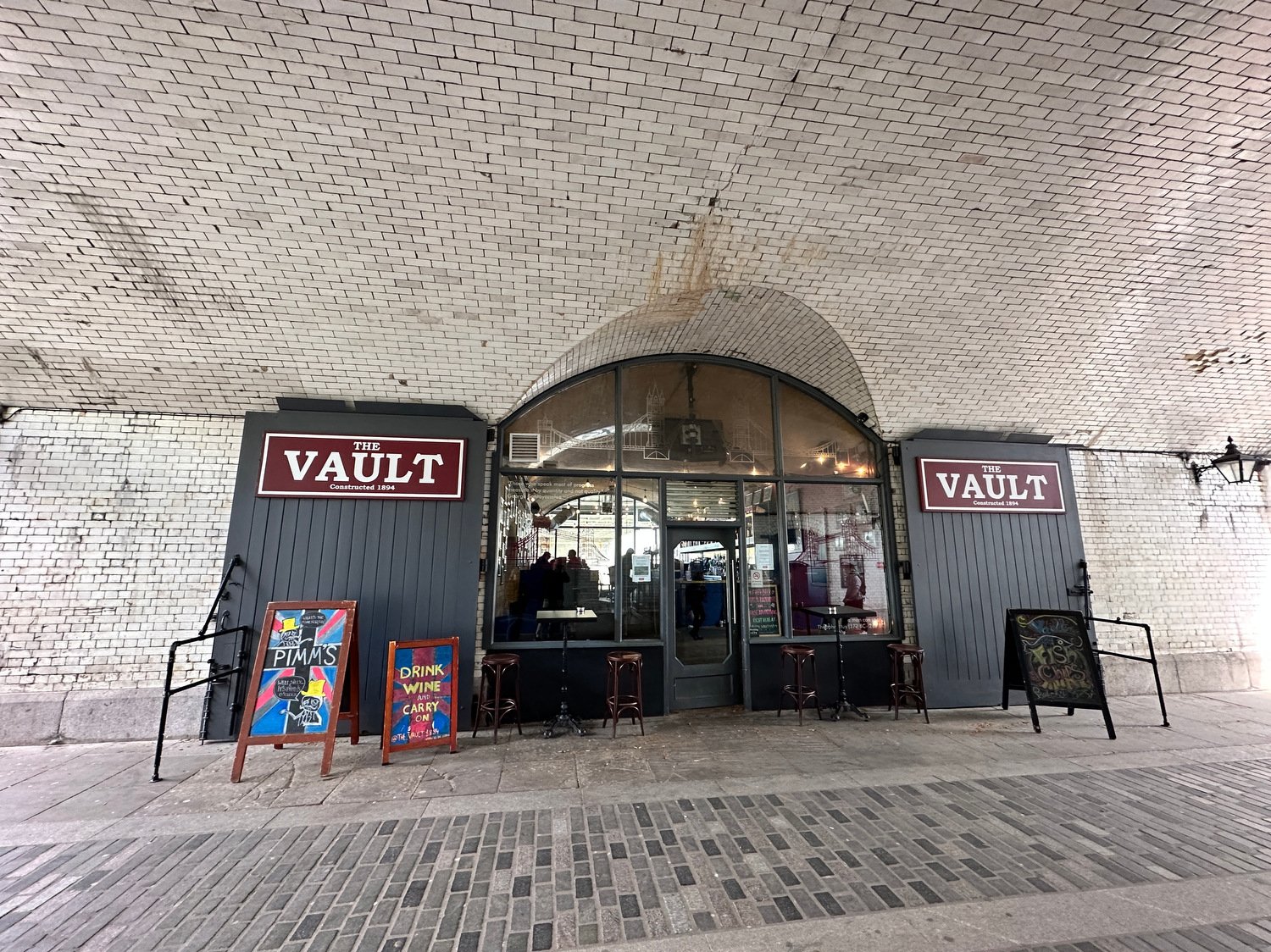 THe Vault restaurant under the Tower Bridge