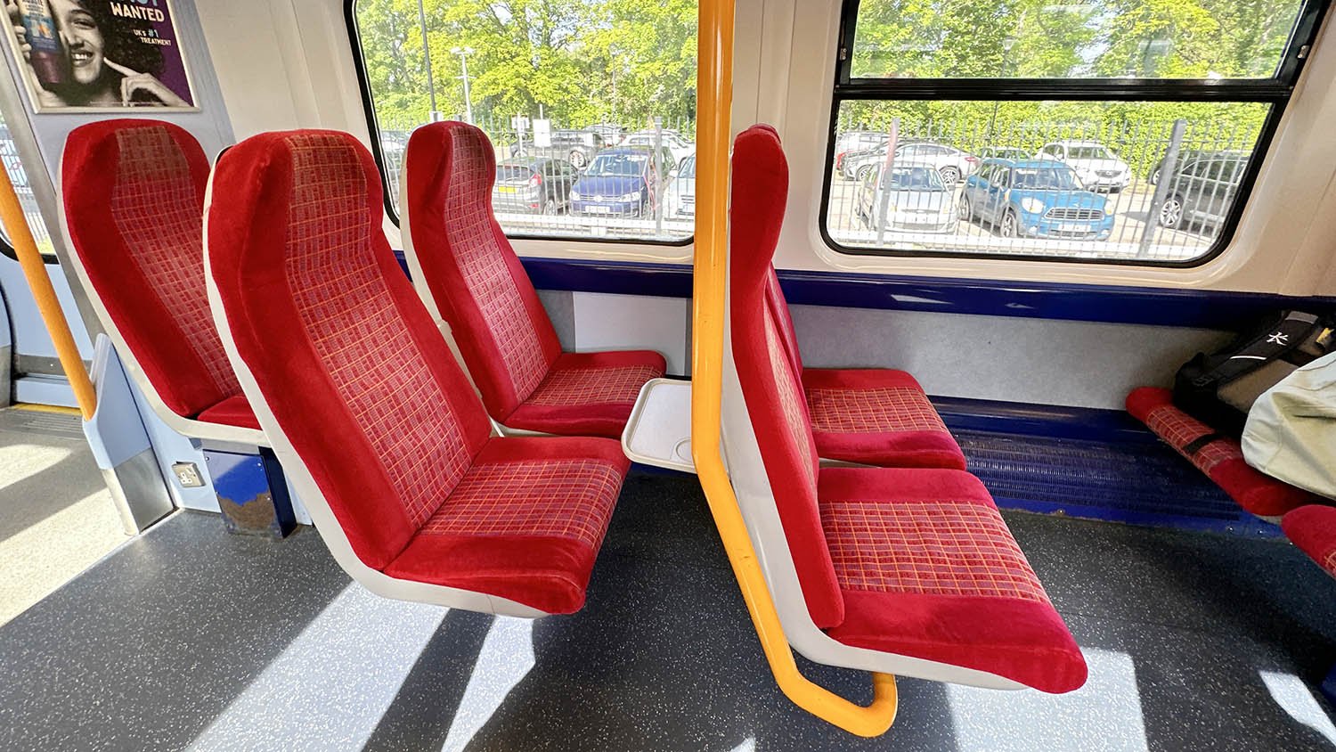 National Rail seat styles vary.