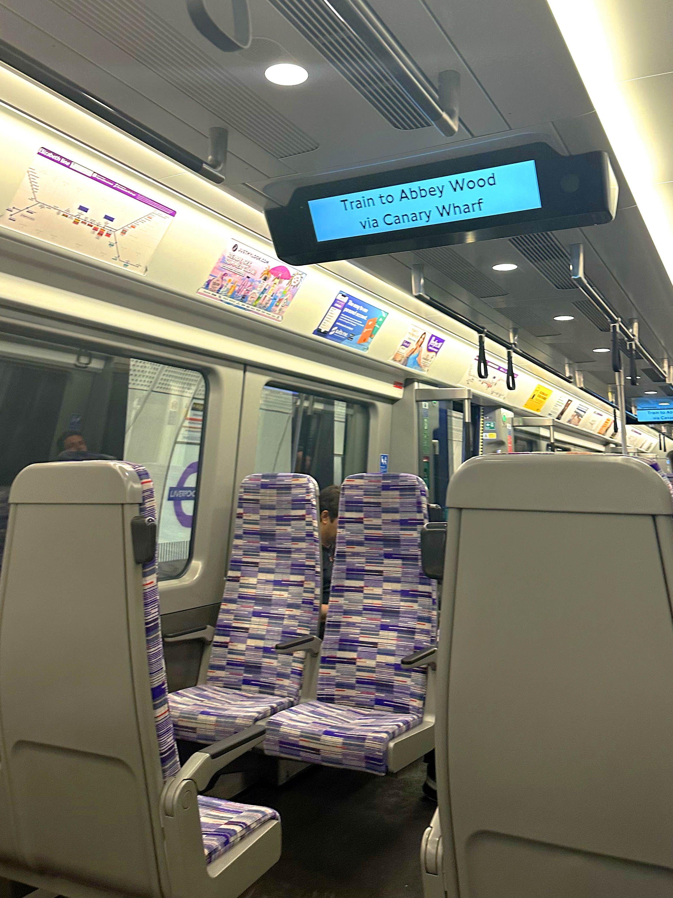 Even the seats are purple.