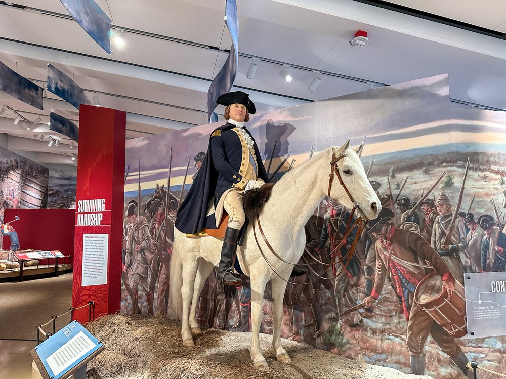 George Washington on his horse